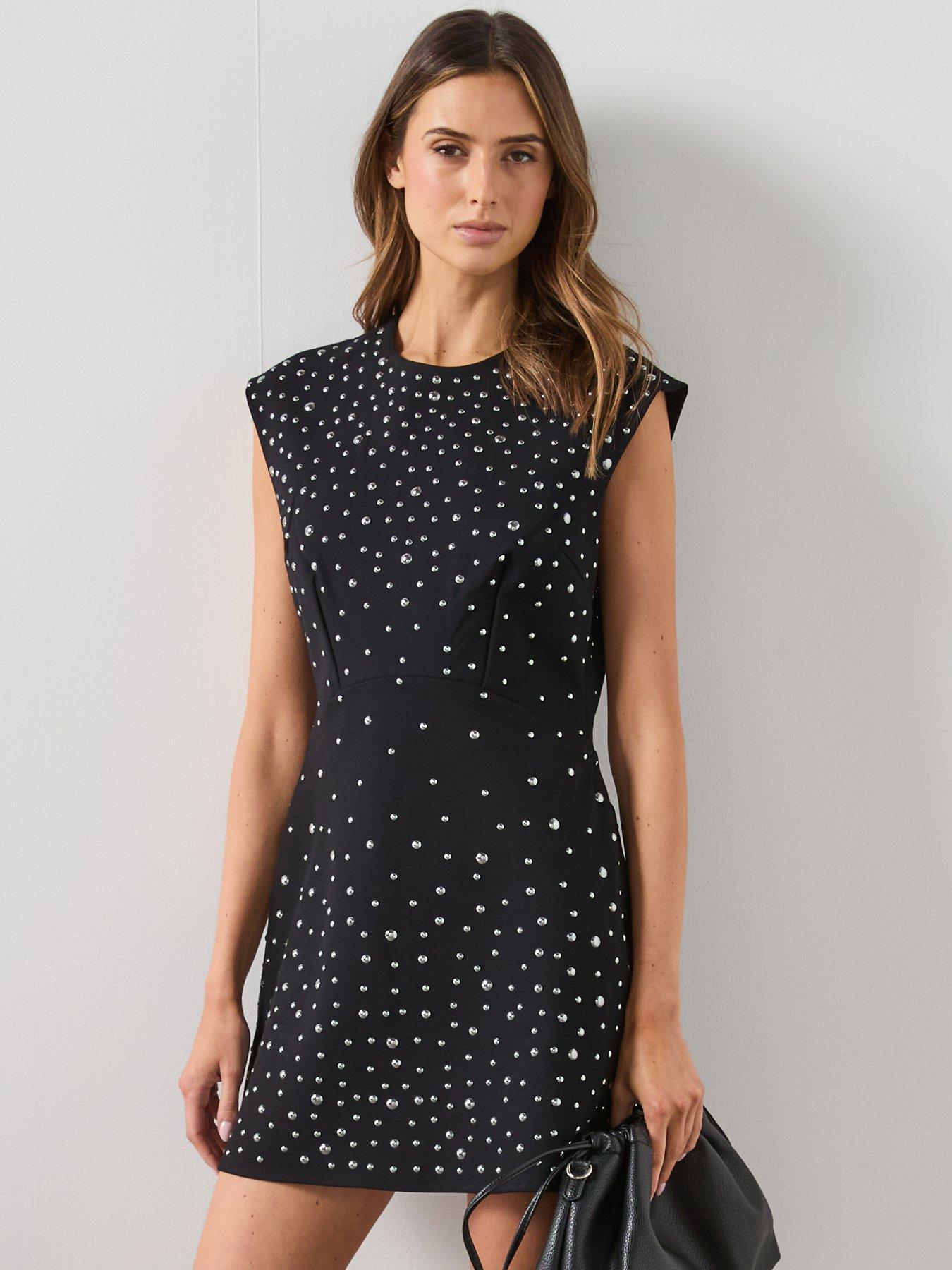 AllSaints Tamara Embellished Dress - Black