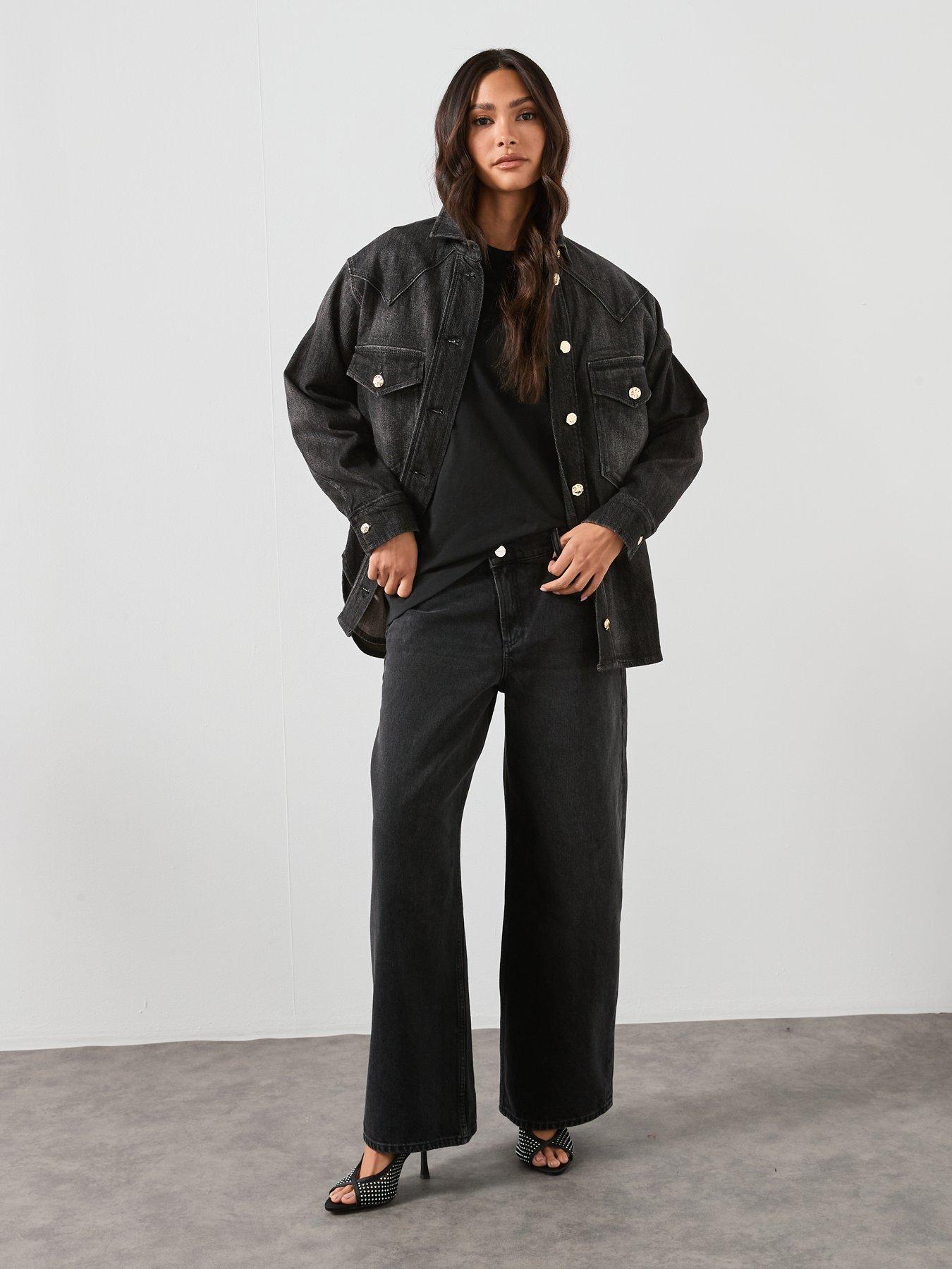 Image 3 of 6 of AllSaints Bryn Denim Shirt - Black