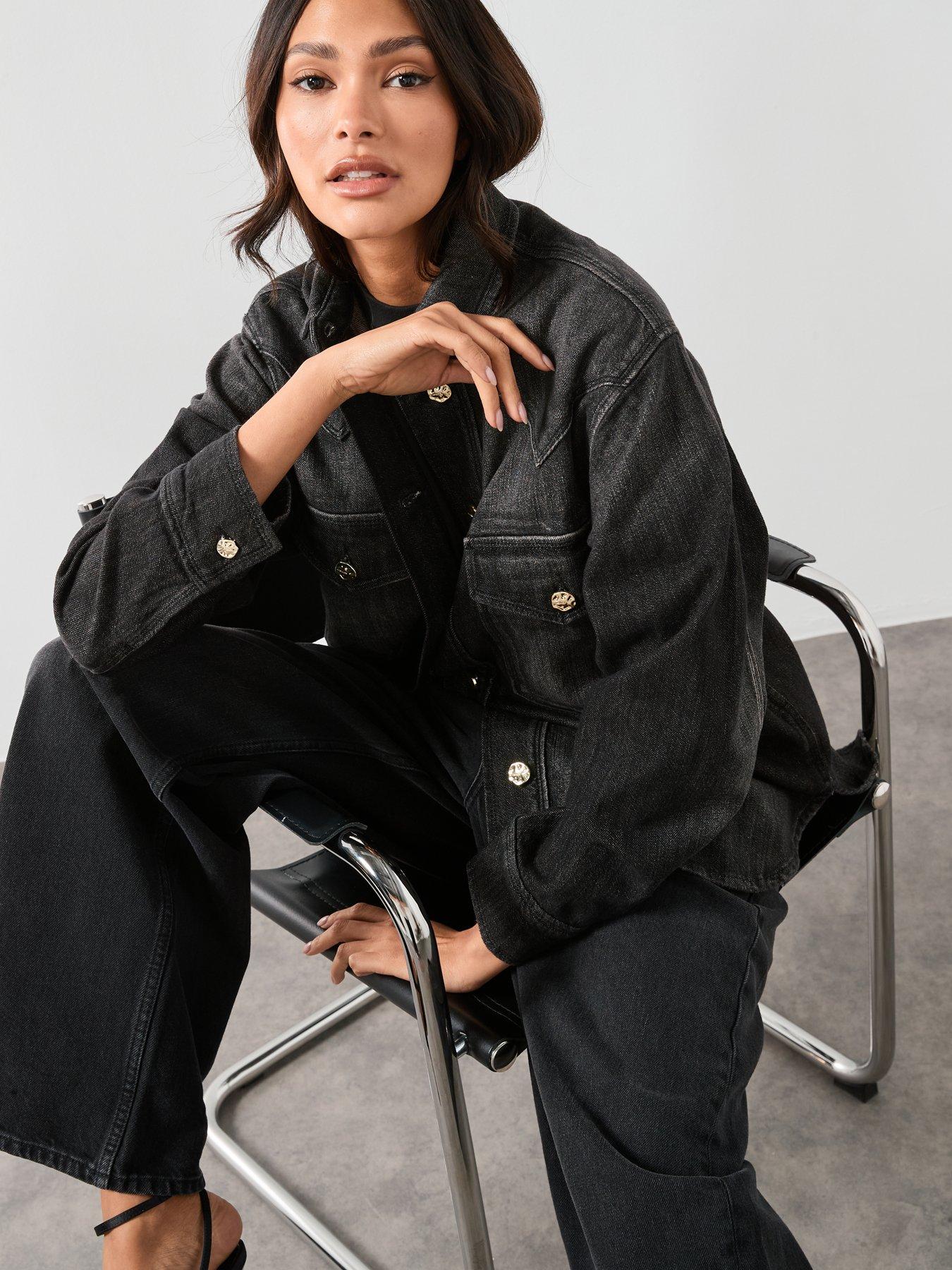 Image 4 of 6 of AllSaints Bryn Denim Shirt - Black