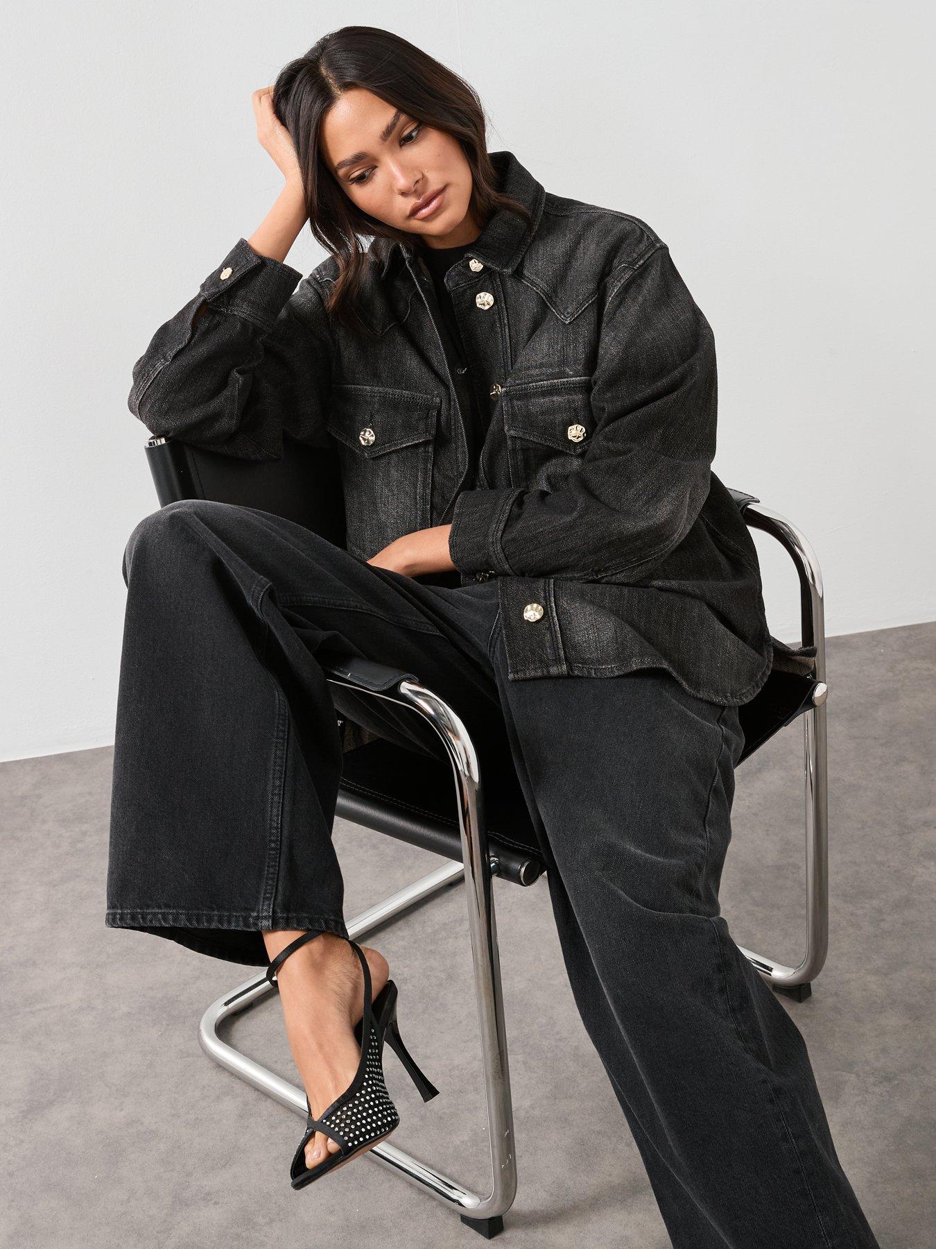 Image 6 of 6 of AllSaints Bryn Denim Shirt - Black