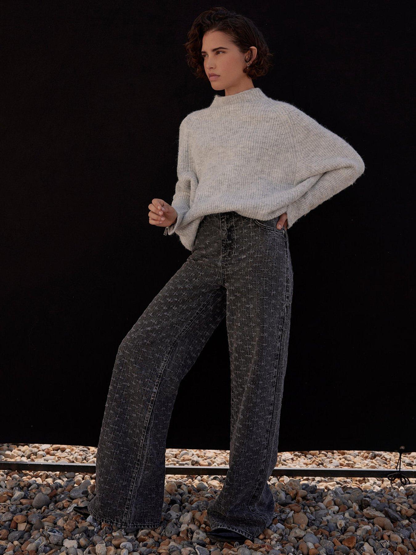 mint-velvet-zip-detail-funnel-jumper-greyoutfit