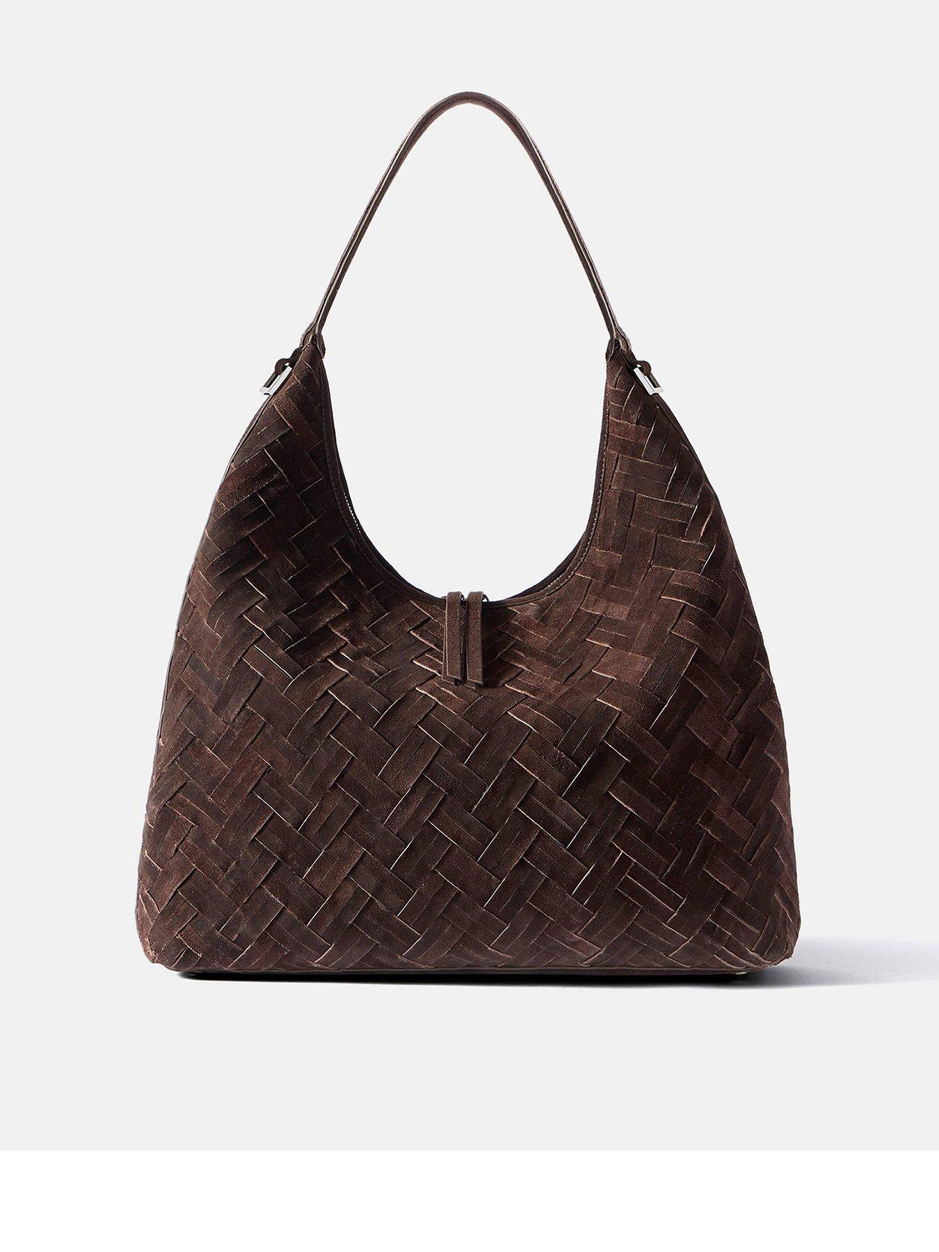 Mint Velvet May Woven Shoulder Bag - Brown