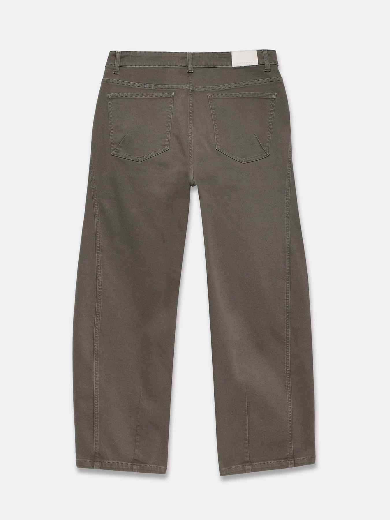 Image 6 of 6 of Mint Velvet Khaki Utility Barrel Jean - Green