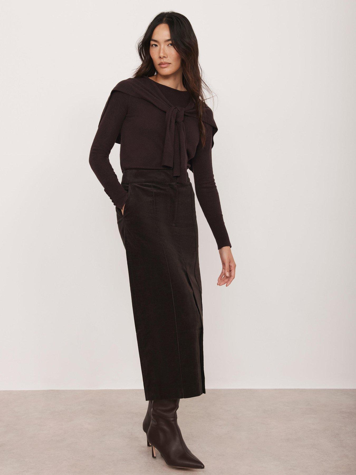 mint-velvet-chocolate-corduroy-skirt-brown