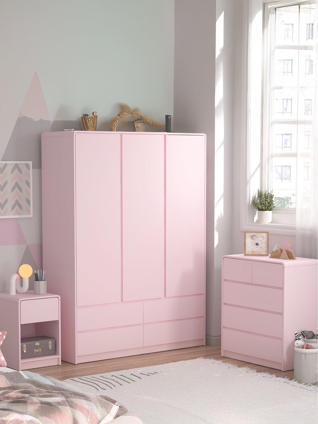 Very Home Bailey Kids 3 Door Wardrobe, Chest  &  Bedside Bedroom Package - FSC® Certified