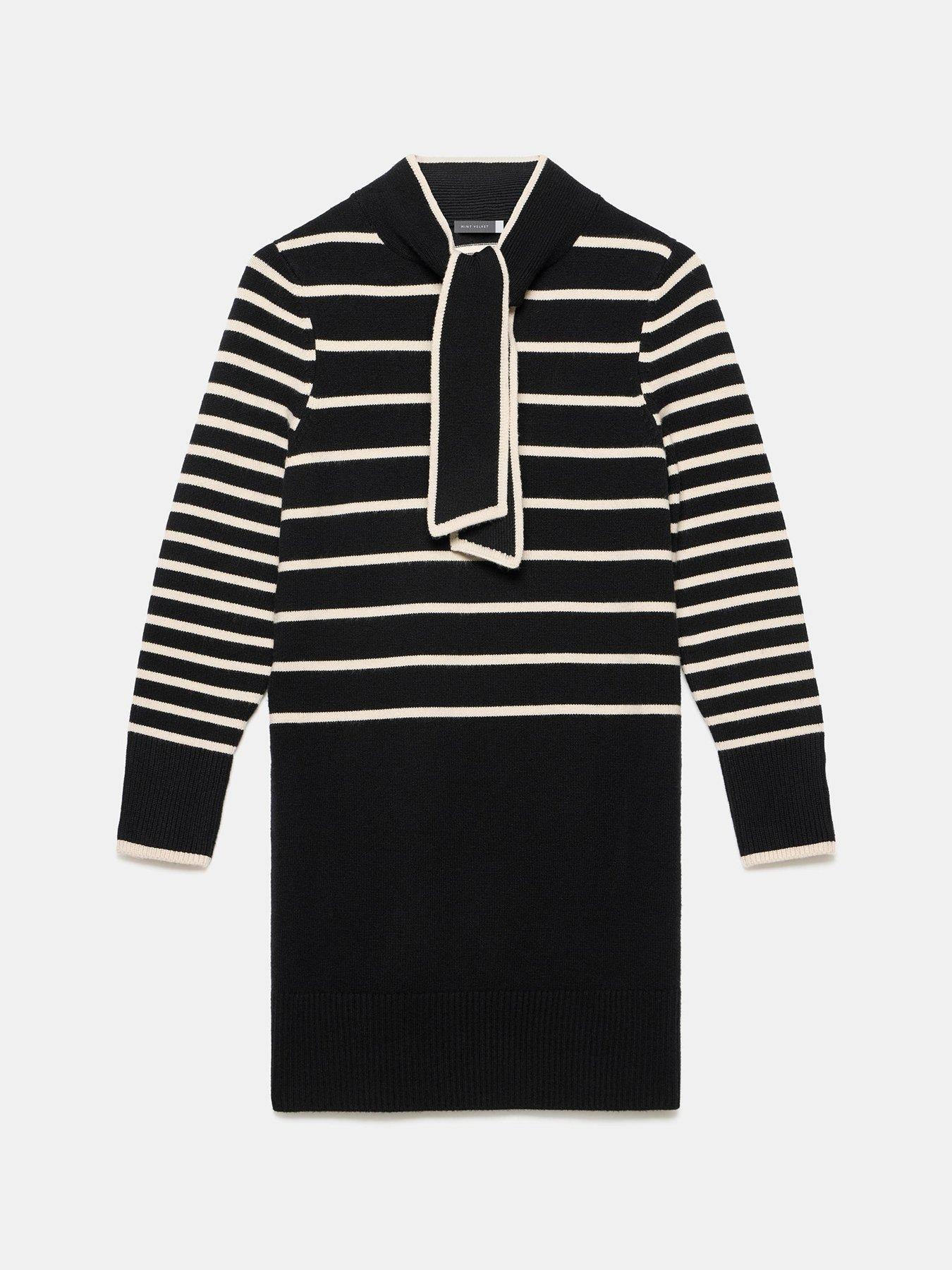mint-velvet-stripe-scarf-knit-dress-blackdetail