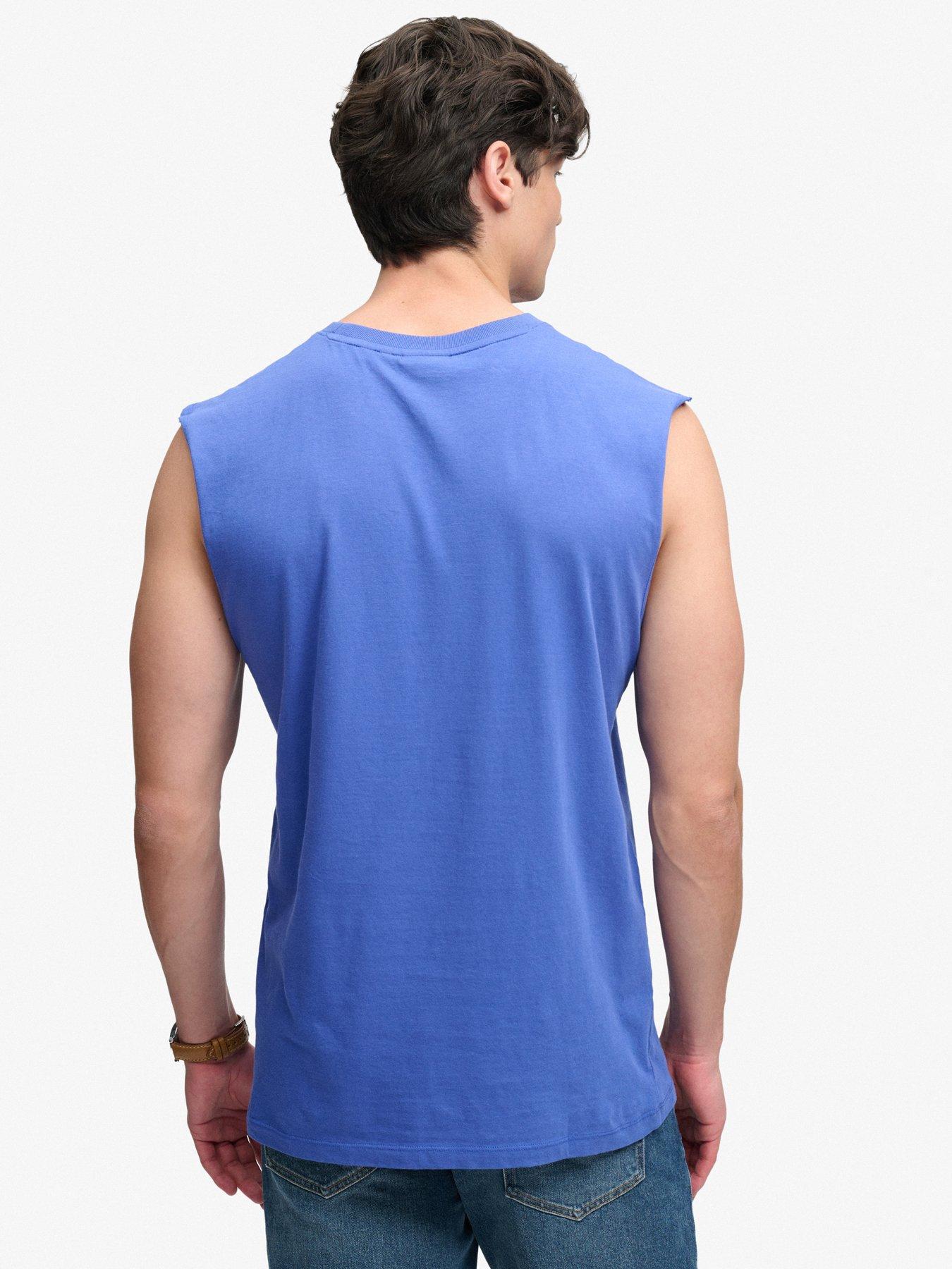 Image 2 of 5 of Superdry Superdry Organic Cotton Essential Logo Vest - Blue