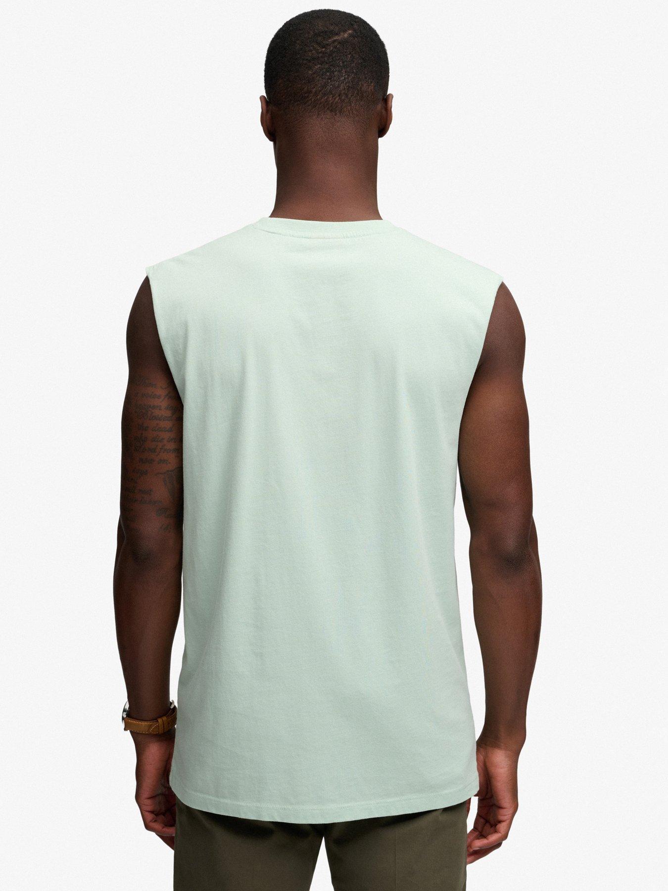 Image 2 of 6 of Superdry Organic Cotton Essential Logo Vest - Green