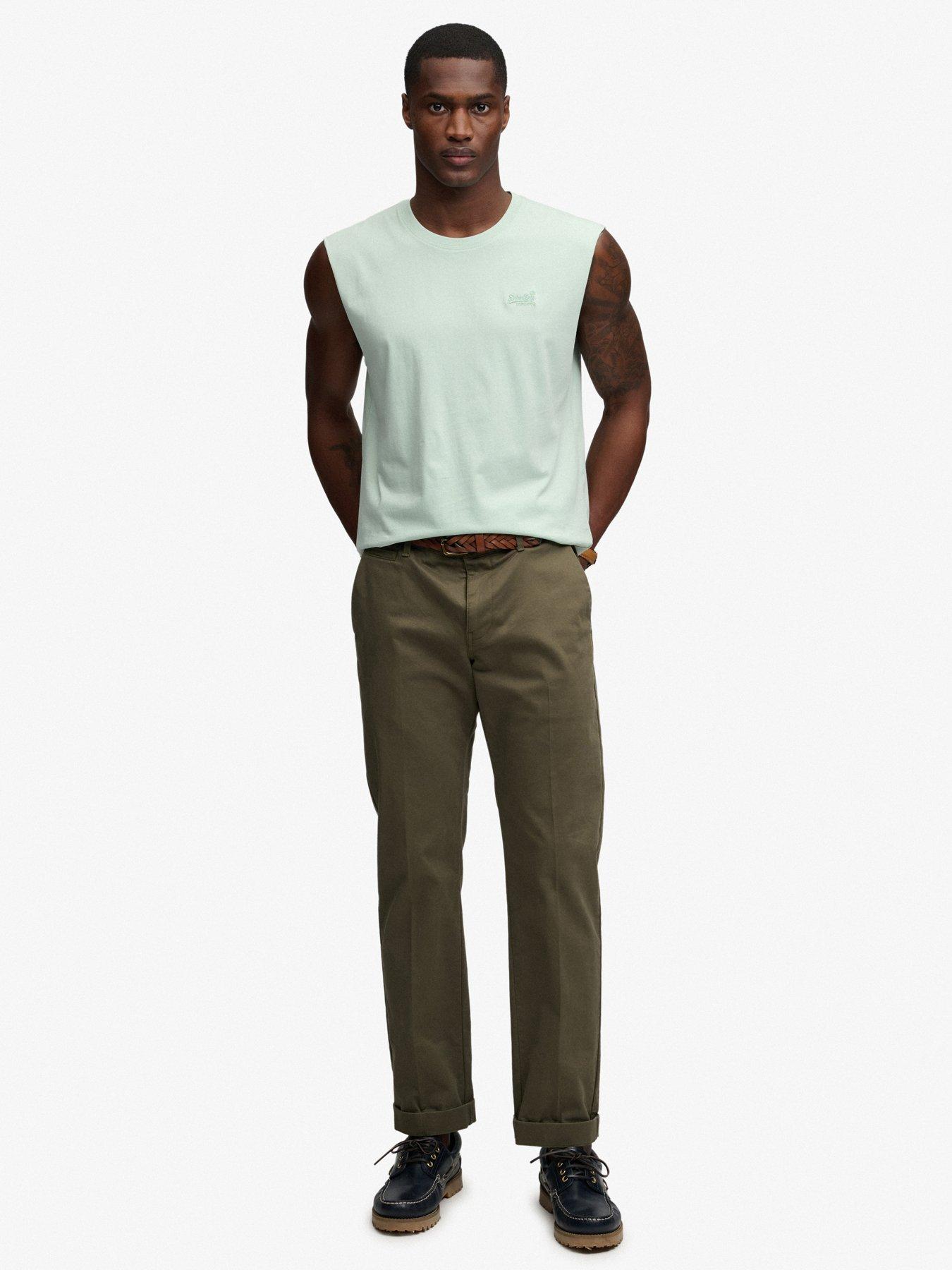 Image 3 of 6 of Superdry Organic Cotton Essential Logo Vest - Green