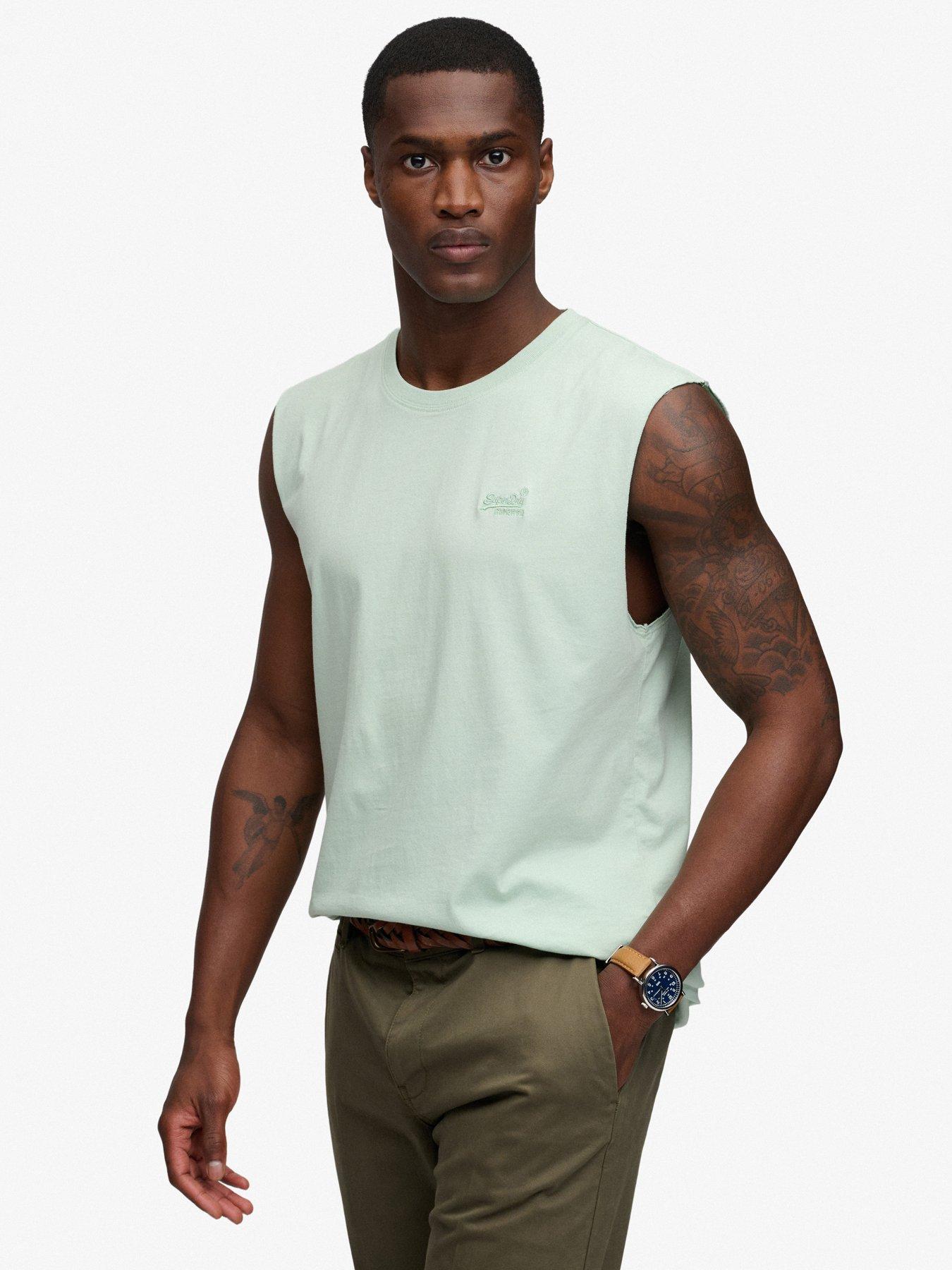 Image 4 of 6 of Superdry Organic Cotton Essential Logo Vest - Green