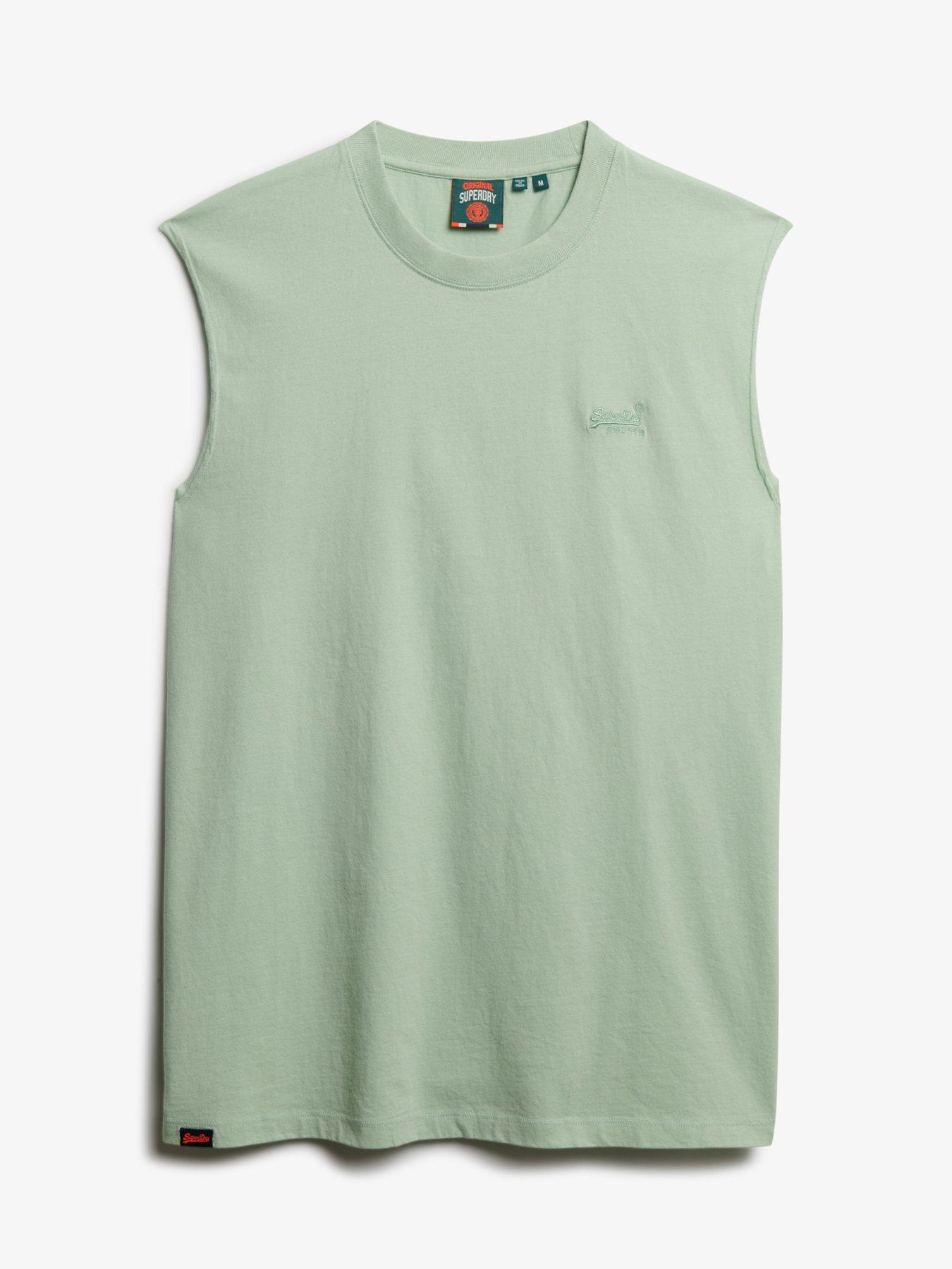 Image 5 of 6 of Superdry Organic Cotton Essential Logo Vest - Green