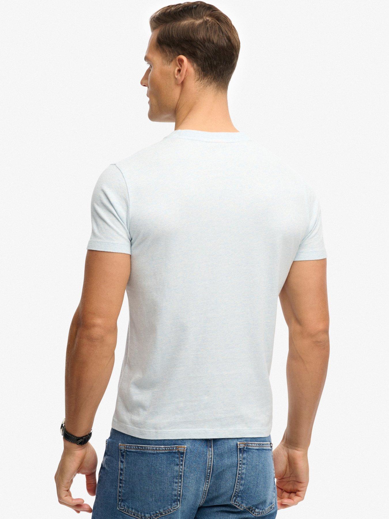 Image 2 of 5 of Superdry Organic Cotton Essential Logo T-Shirt - Light Blue