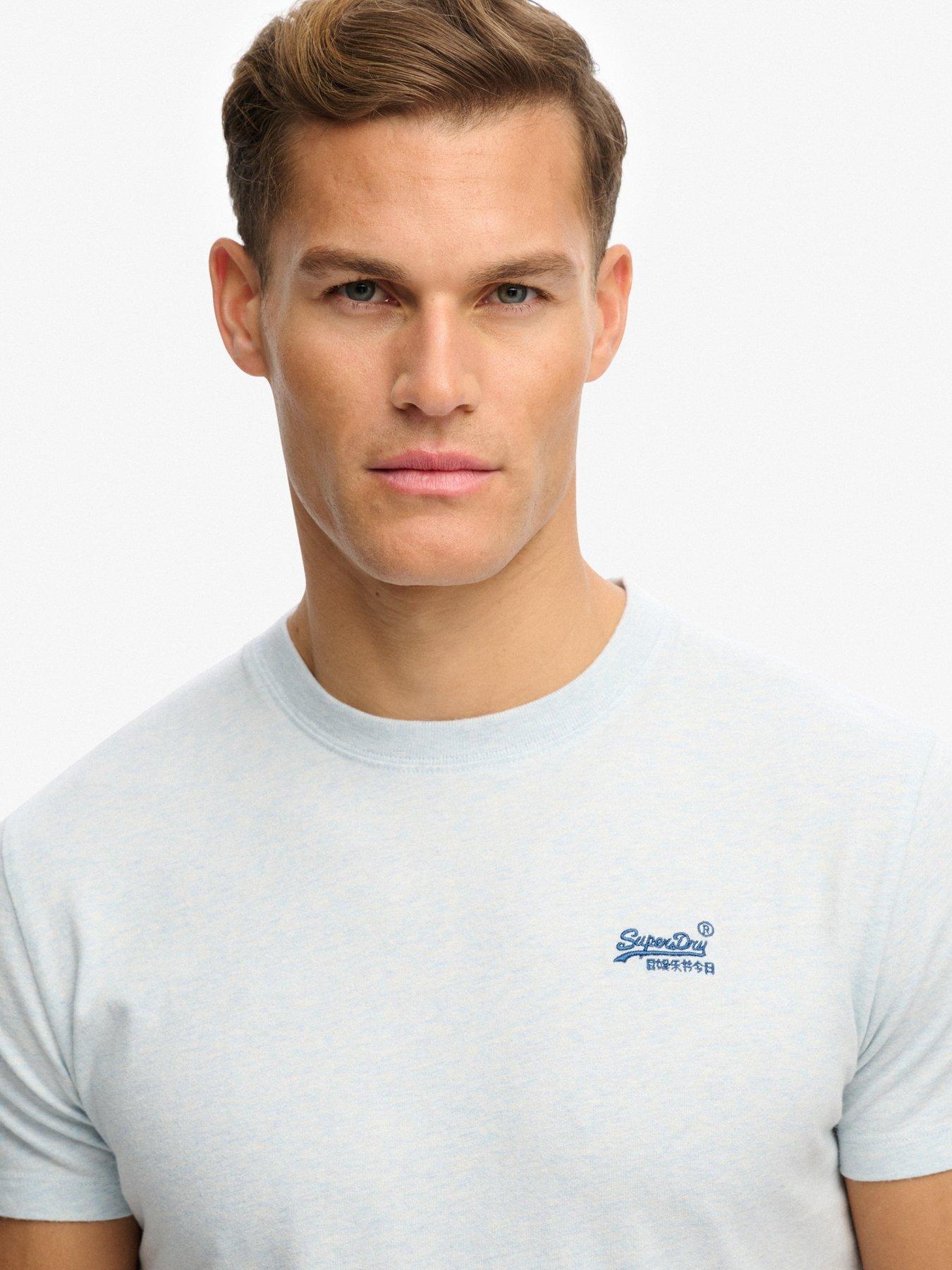 Image 4 of 5 of Superdry Organic Cotton Essential Logo T-Shirt - Light Blue