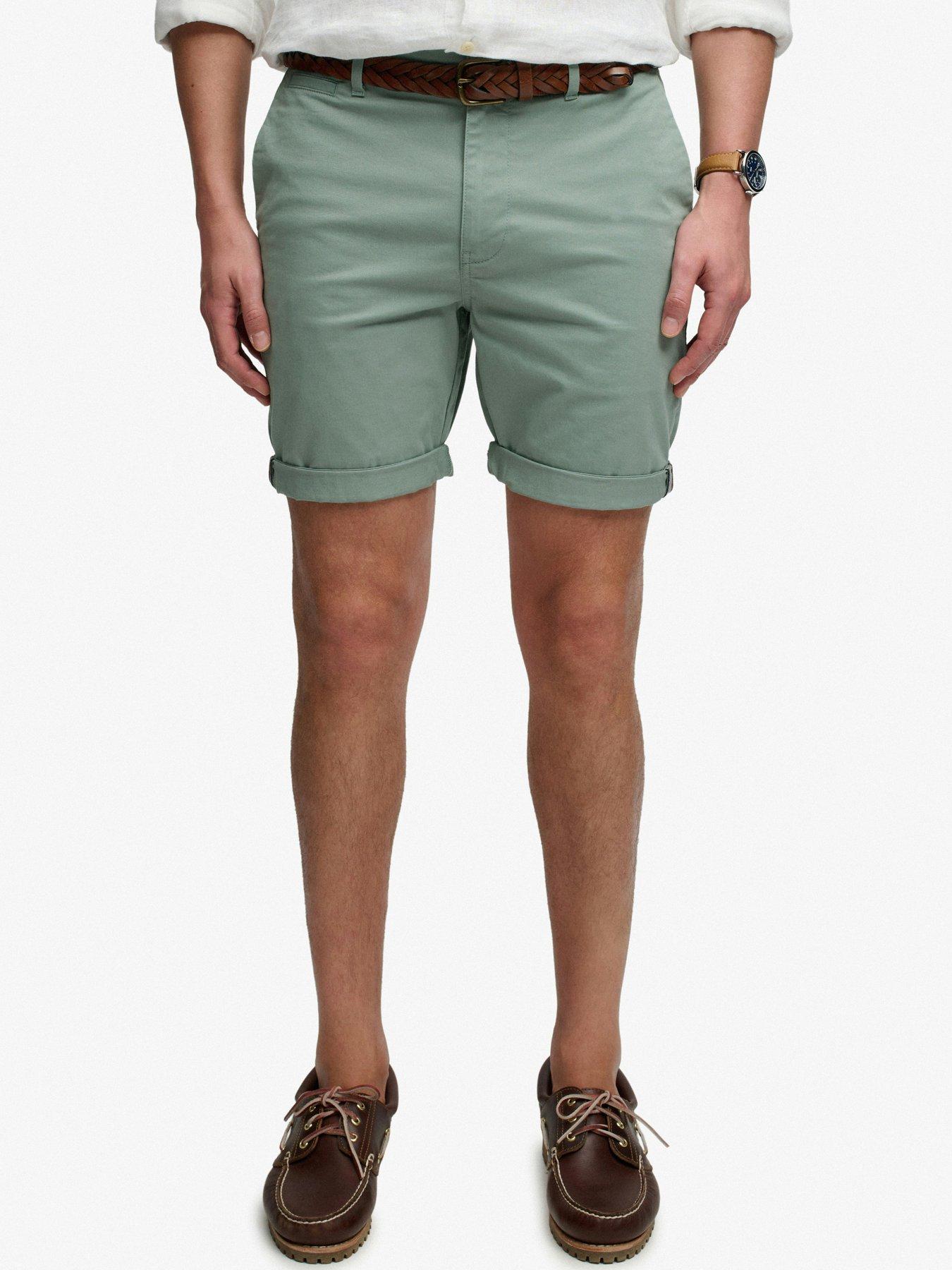 Image 1 of 7 of Superdry Premium Regular Chino Shorts - Green
