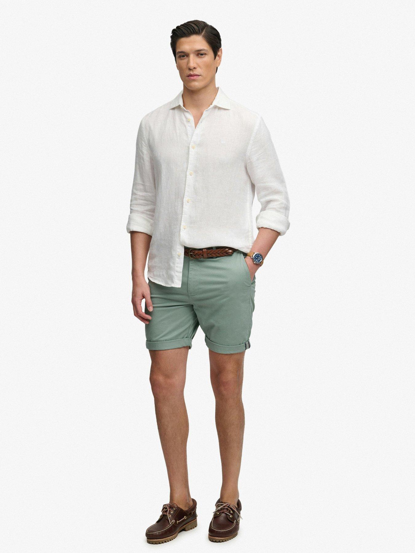 Image 3 of 7 of Superdry Premium Regular Chino Shorts - Green