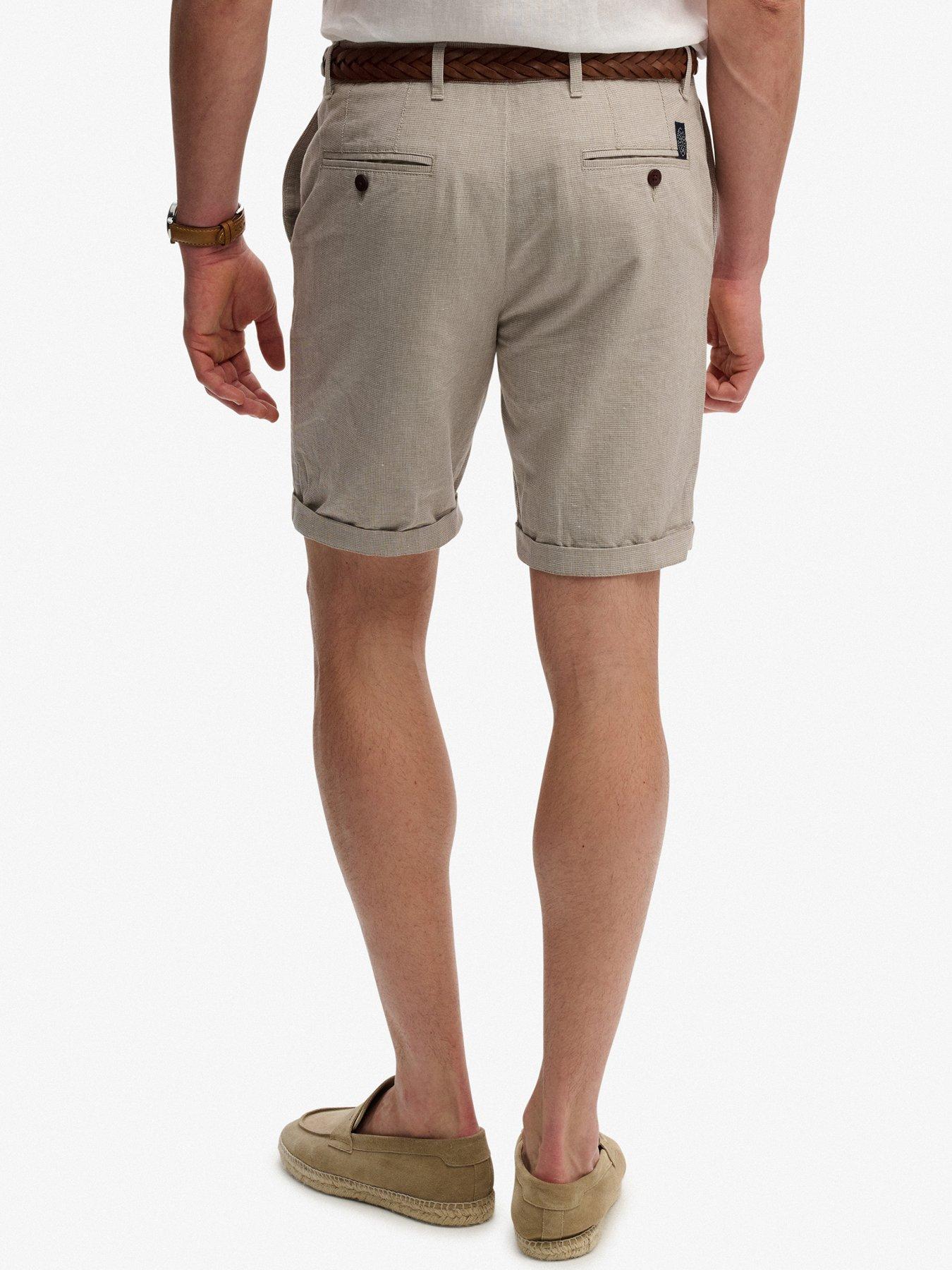 Image 2 of 5 of Superdry Premium Textured Chino Shorts - Beige
