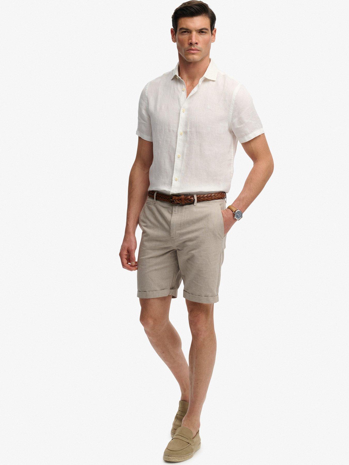 Image 5 of 5 of Superdry Premium Textured Chino Shorts - Beige