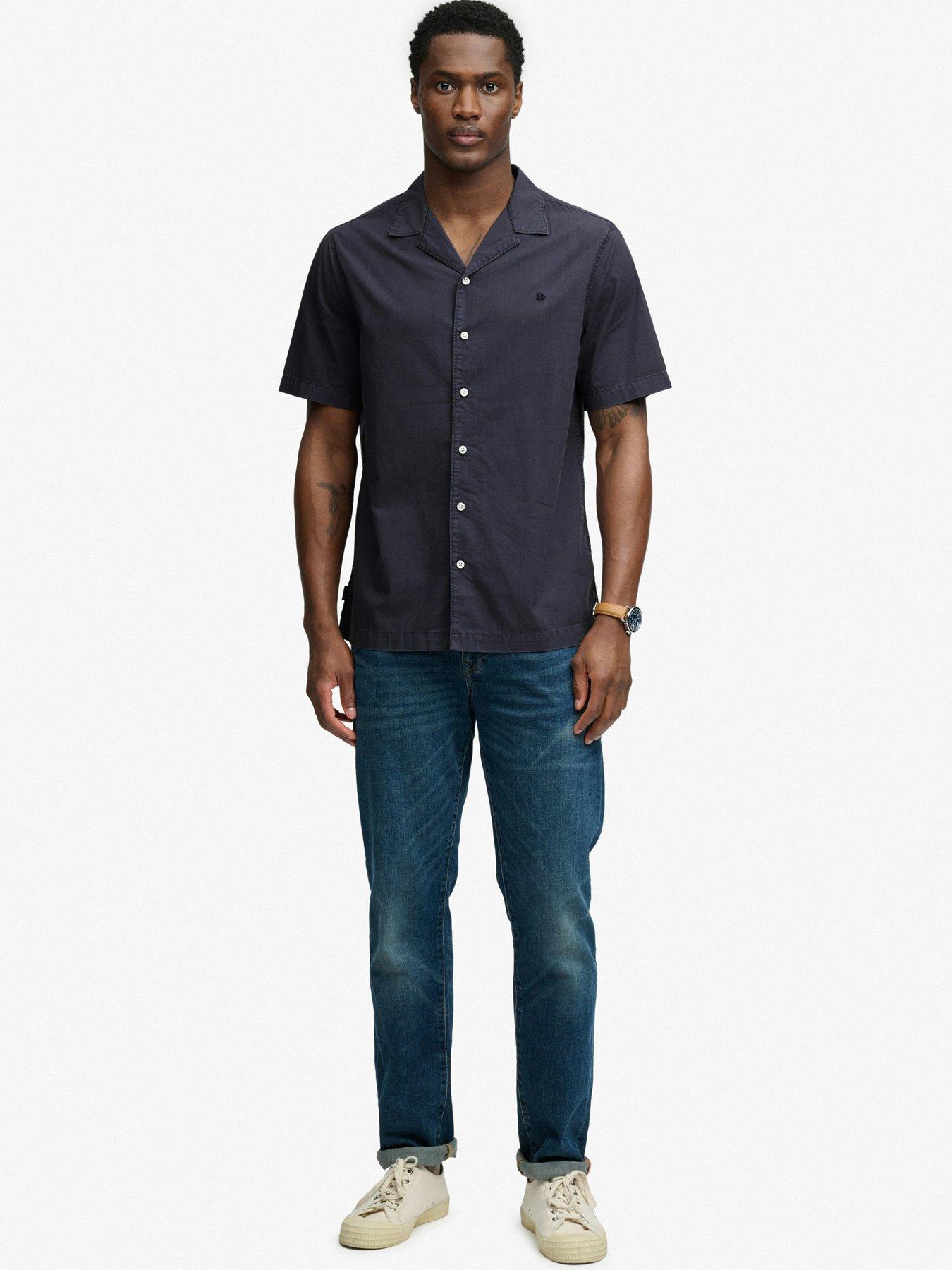 Image 3 of 5 of Superdry Cabana Short Sleeve Shirt - Navy