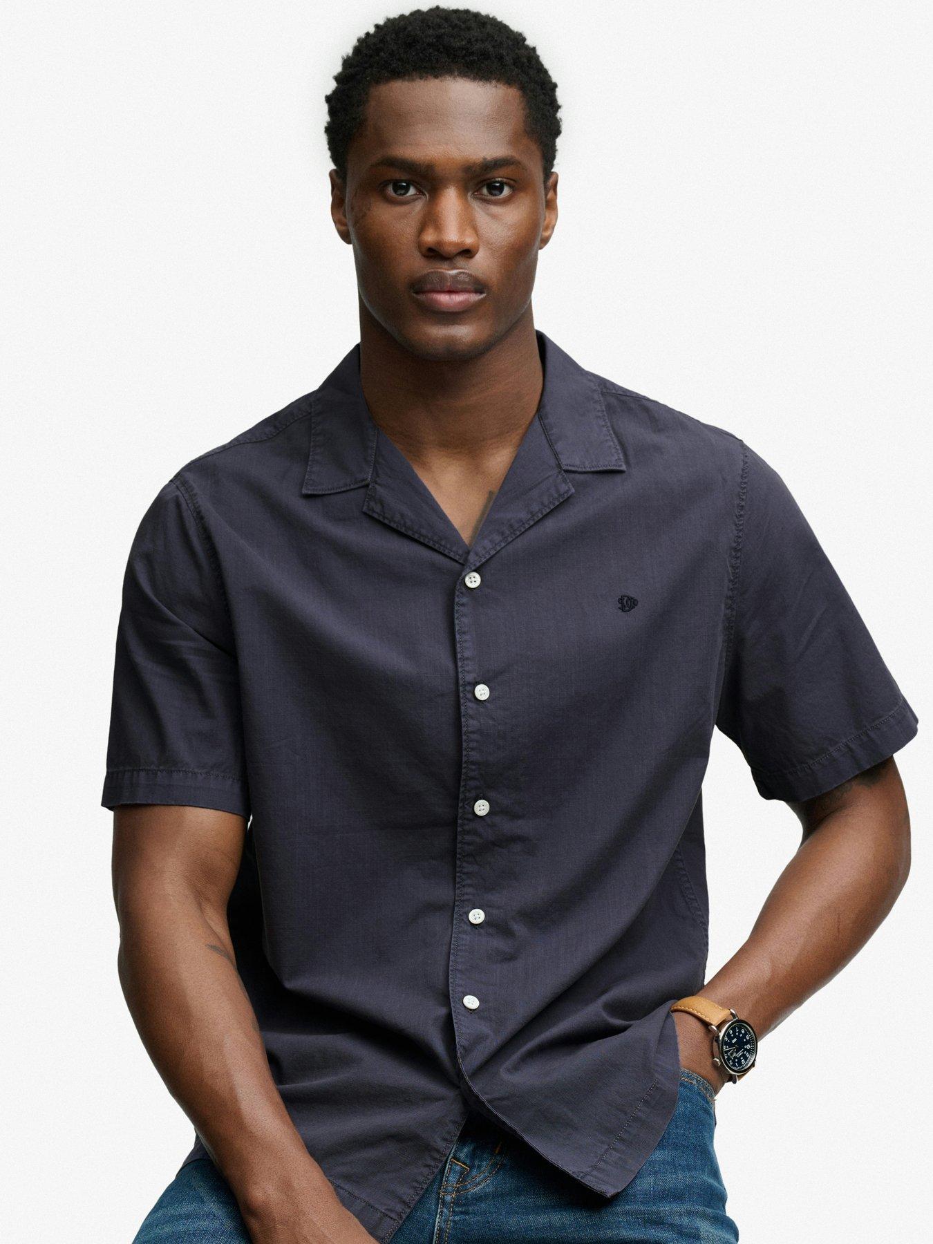 Image 4 of 5 of Superdry Cabana Short Sleeve Shirt - Navy