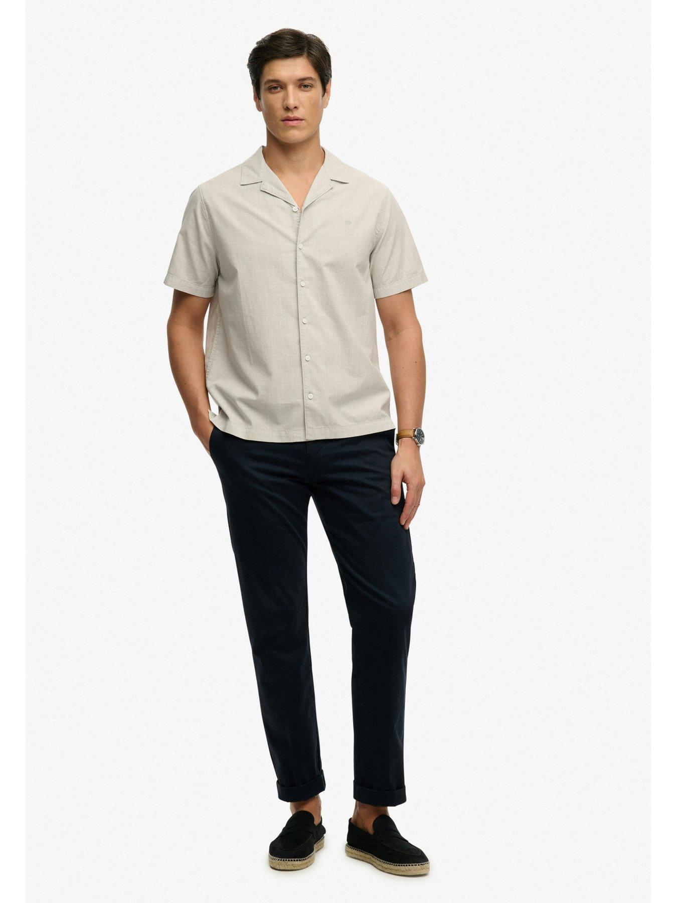 Image 3 of 5 of Superdry Cabana Short Sleeve Shirt - Beige