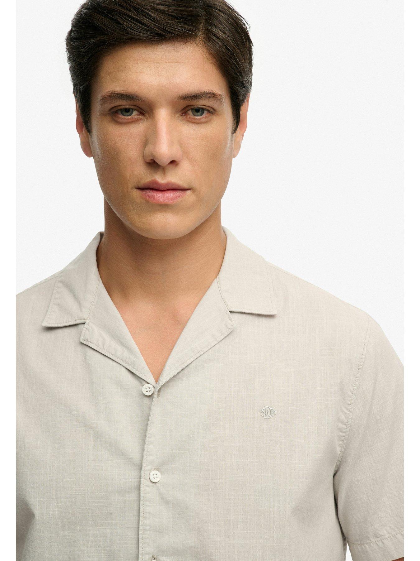 Image 5 of 5 of Superdry Cabana Short Sleeve Shirt - Beige