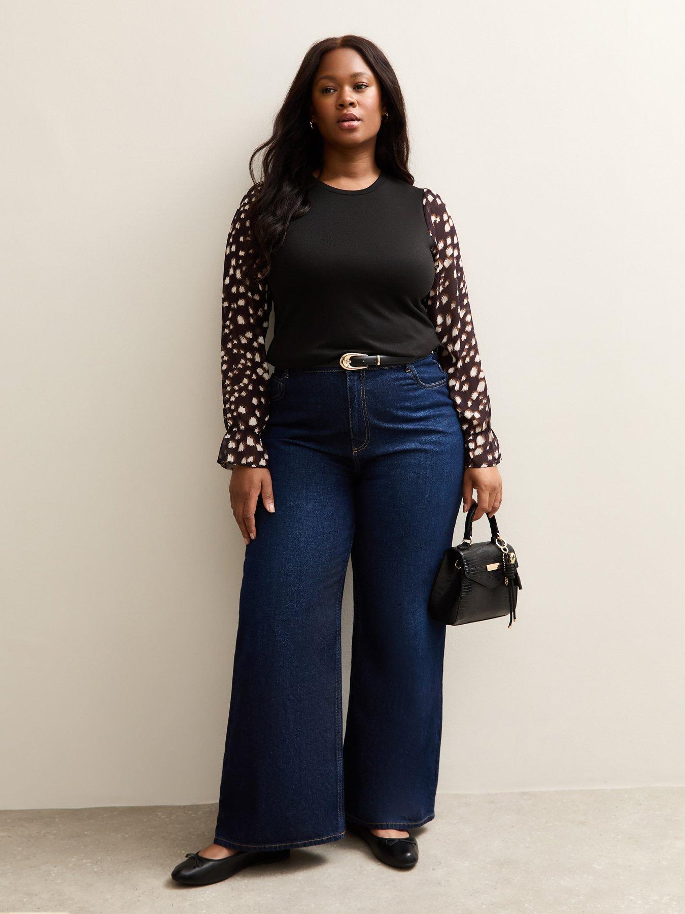 new-look-curves-black-soft-touch-printed-long-sleeve-topback