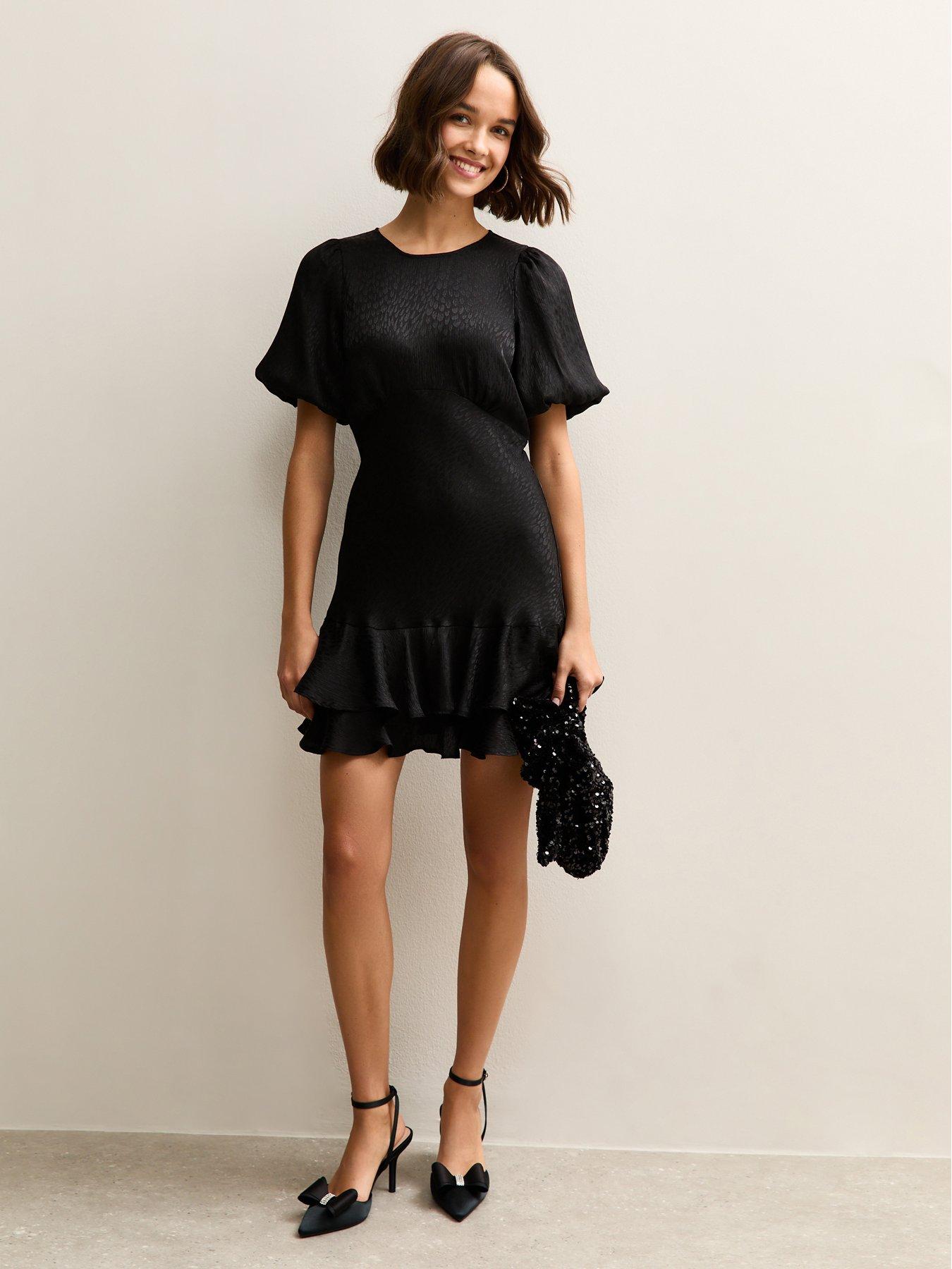 new-look-jacquard-feather-pattern-mini-dress-blackback
