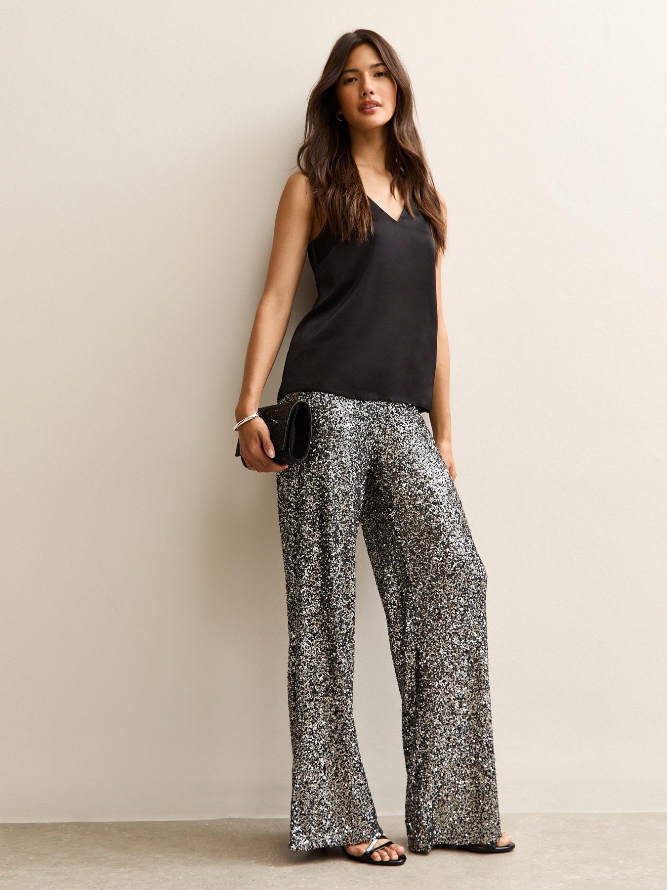 new-look-black-satin-v-neck-topback