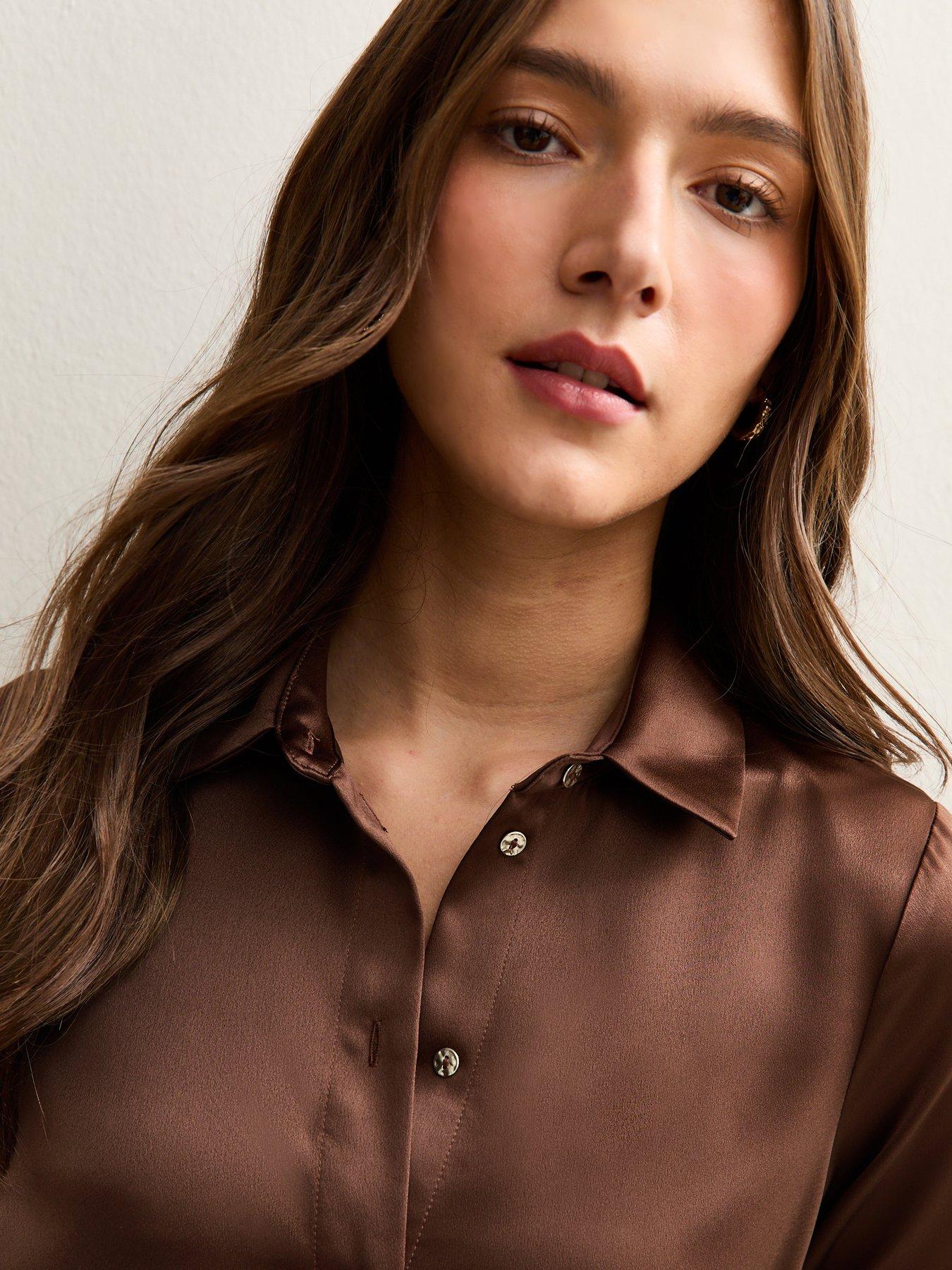 new-look-mid-brown-soft-touch-satin-belted-shirtoutfit