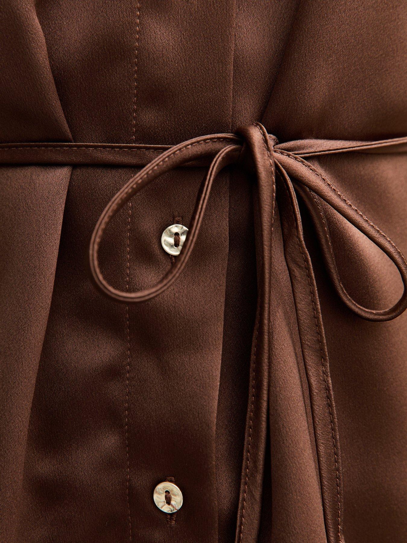 new-look-mid-brown-soft-touch-satin-belted-shirtdetail