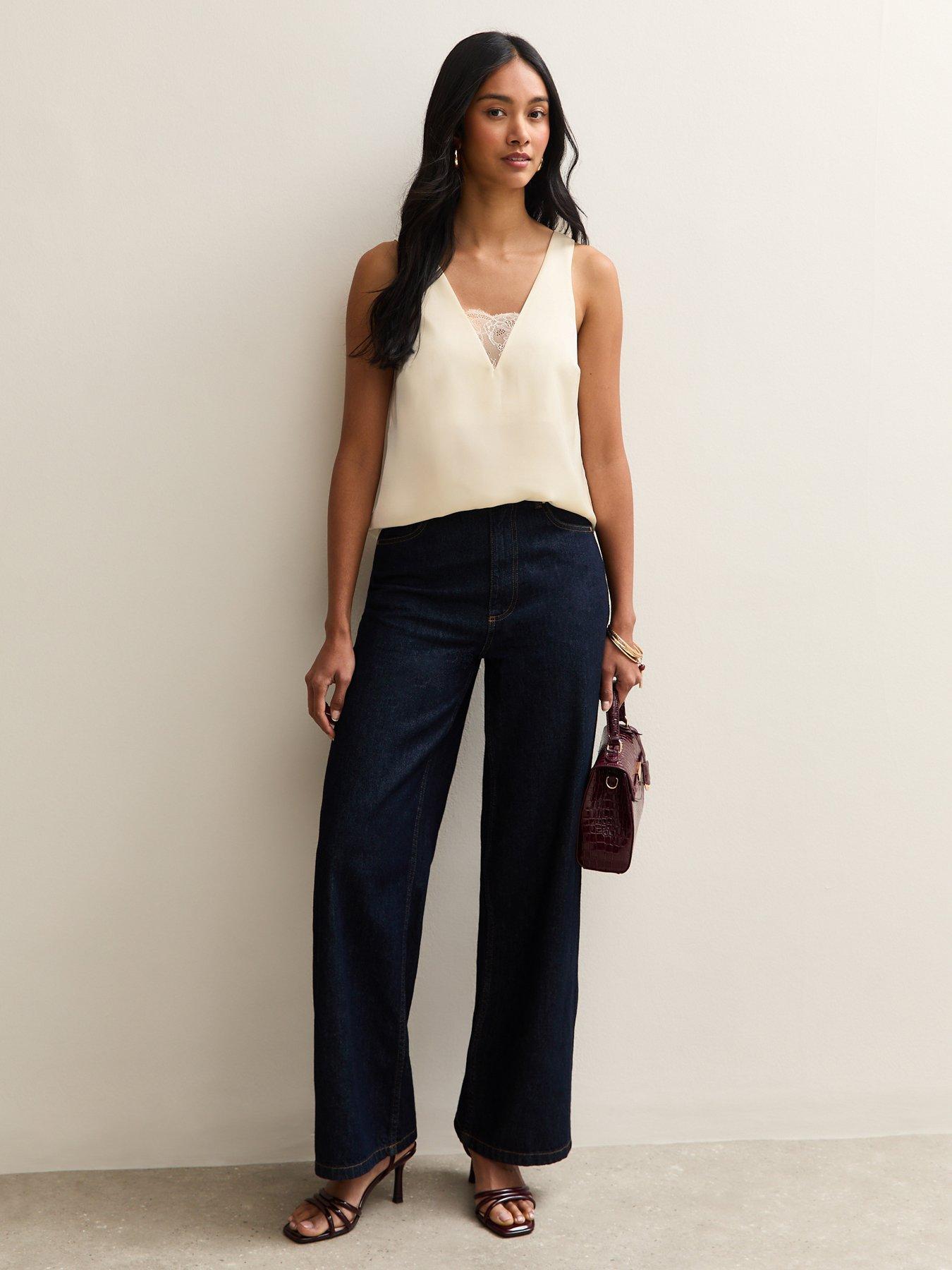 new-look-cream-lace-insert-v-neck-topback