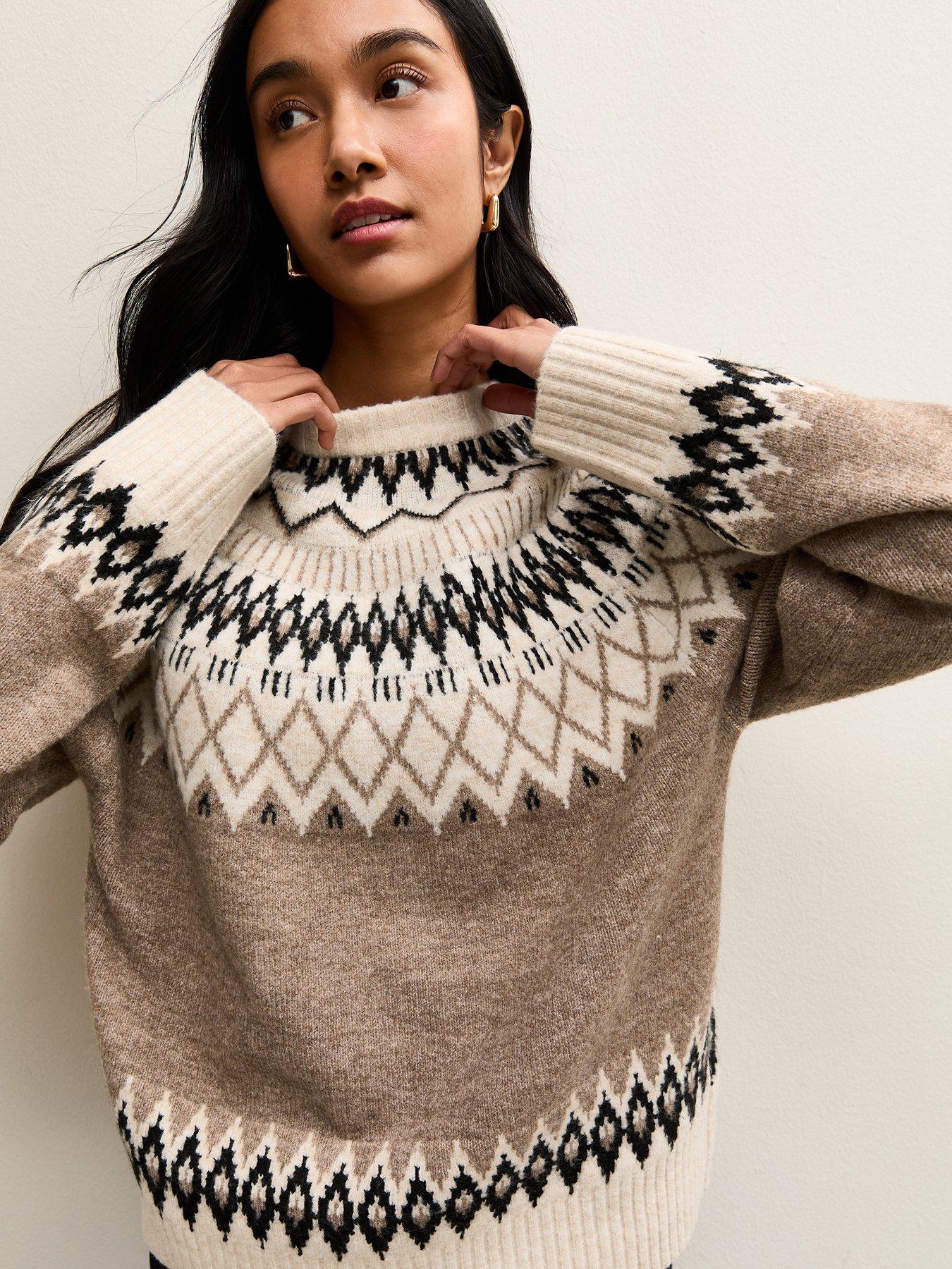 new-look-fairisle-crew-neck-jumper-brownoutfit