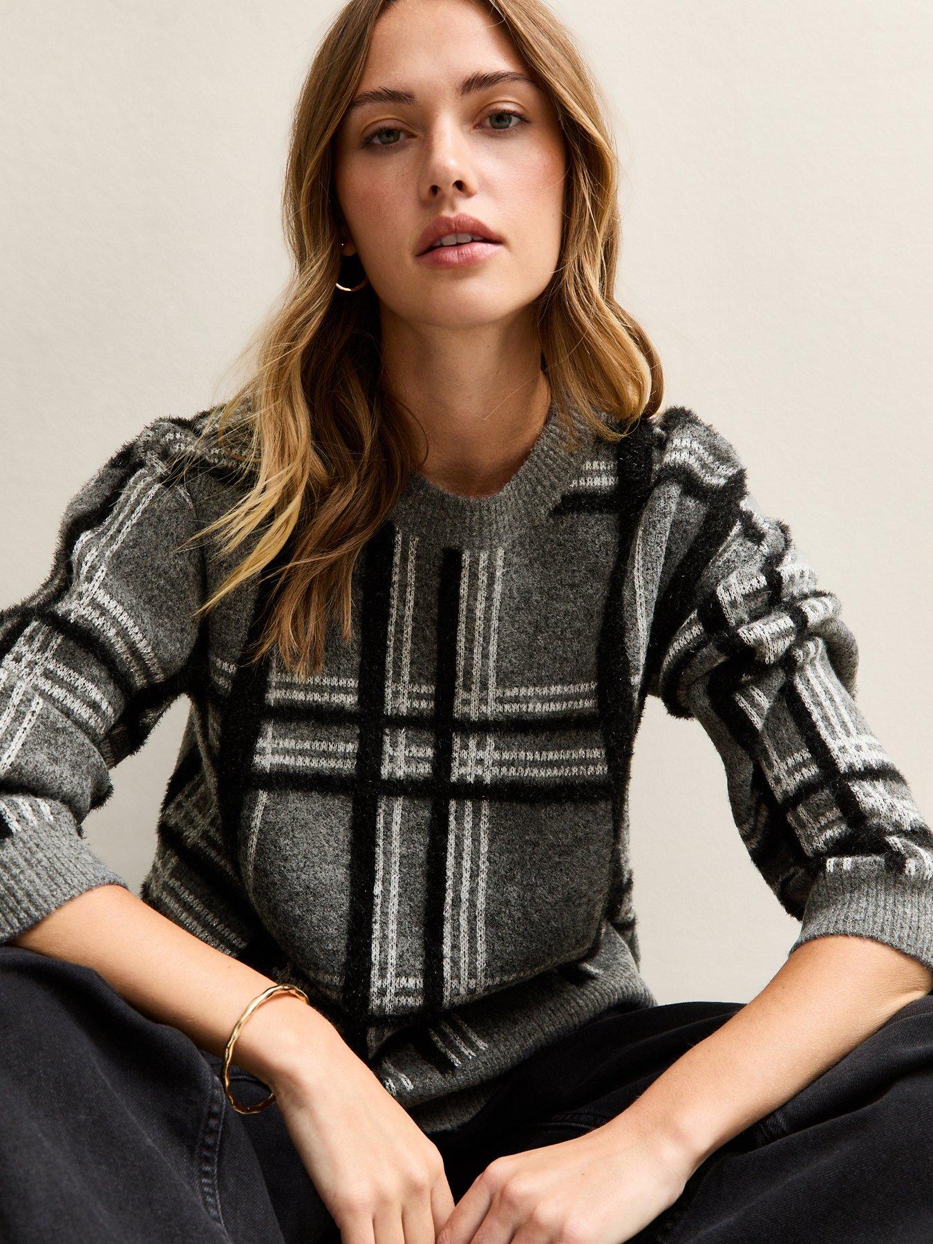 new-look-grey-sparkle-check-knit-jumperdetail