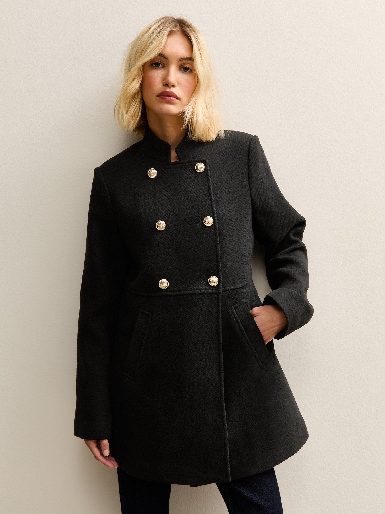 new-look-black-double-breasted-coat