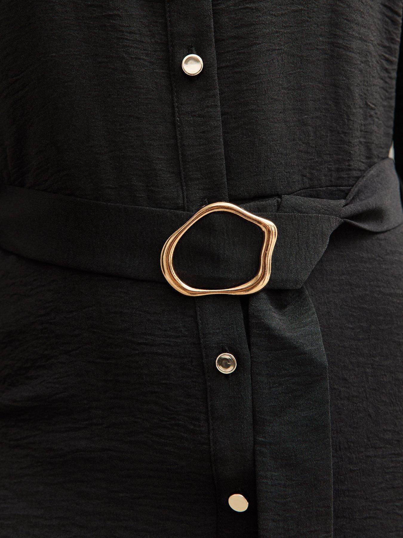 new-look-belted-button-through-mini-shirt-dress-blackdetail