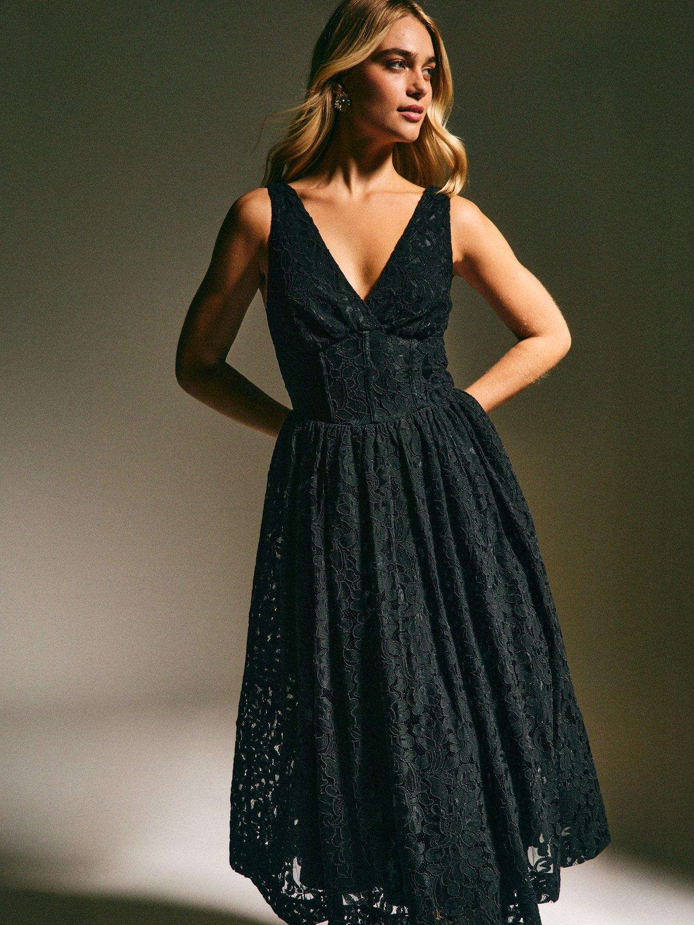 new-look-black-lace-corset-midi-dressback