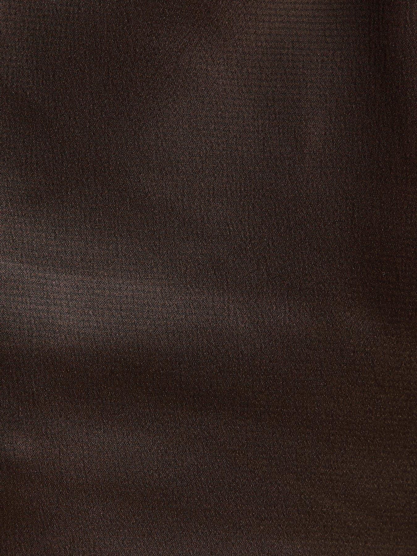 Image 5 of 5 of New Look Satin Wide Leg Trousers - Dark Brown