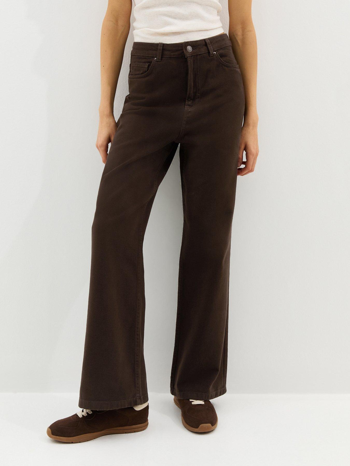 new-look-high-waisted-wide-leg-jeans-brown