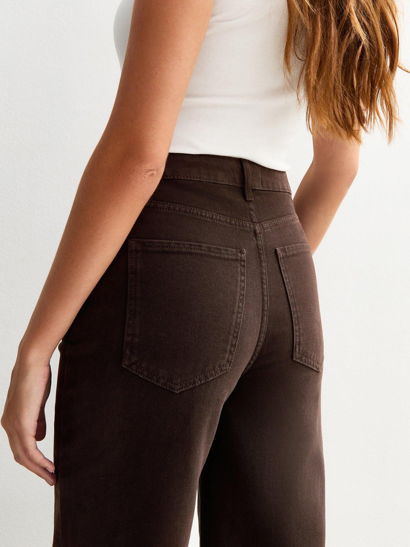 new-look-dark-brown-adalae-high-waisted-wide-leg-jeansoutfit