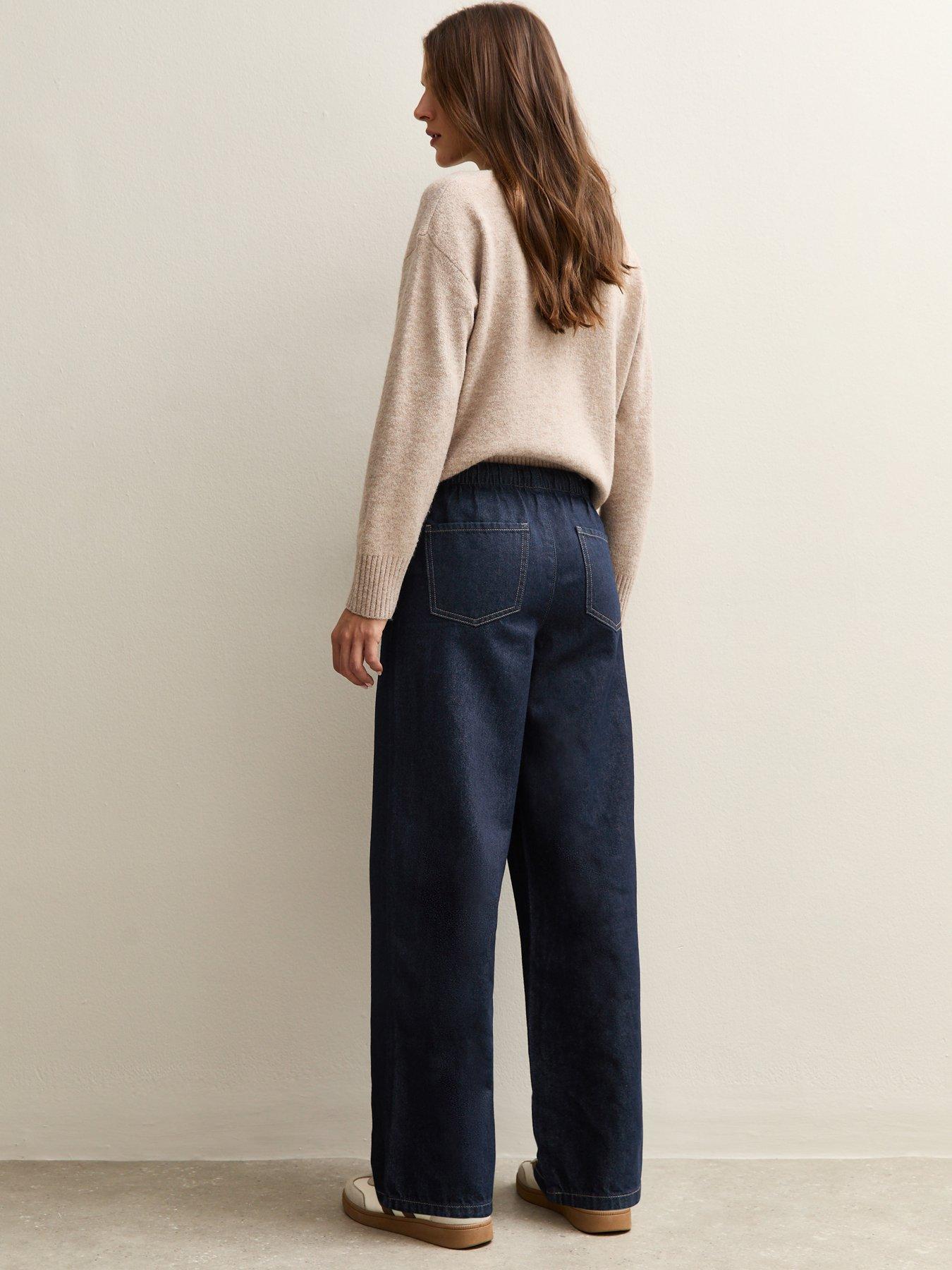 new-look-navy-denim-wide-leg-drawstring-waist-jeansstillFront