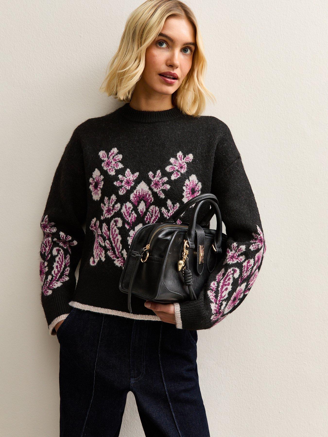 new-look-floral-high-neck-jumper-black