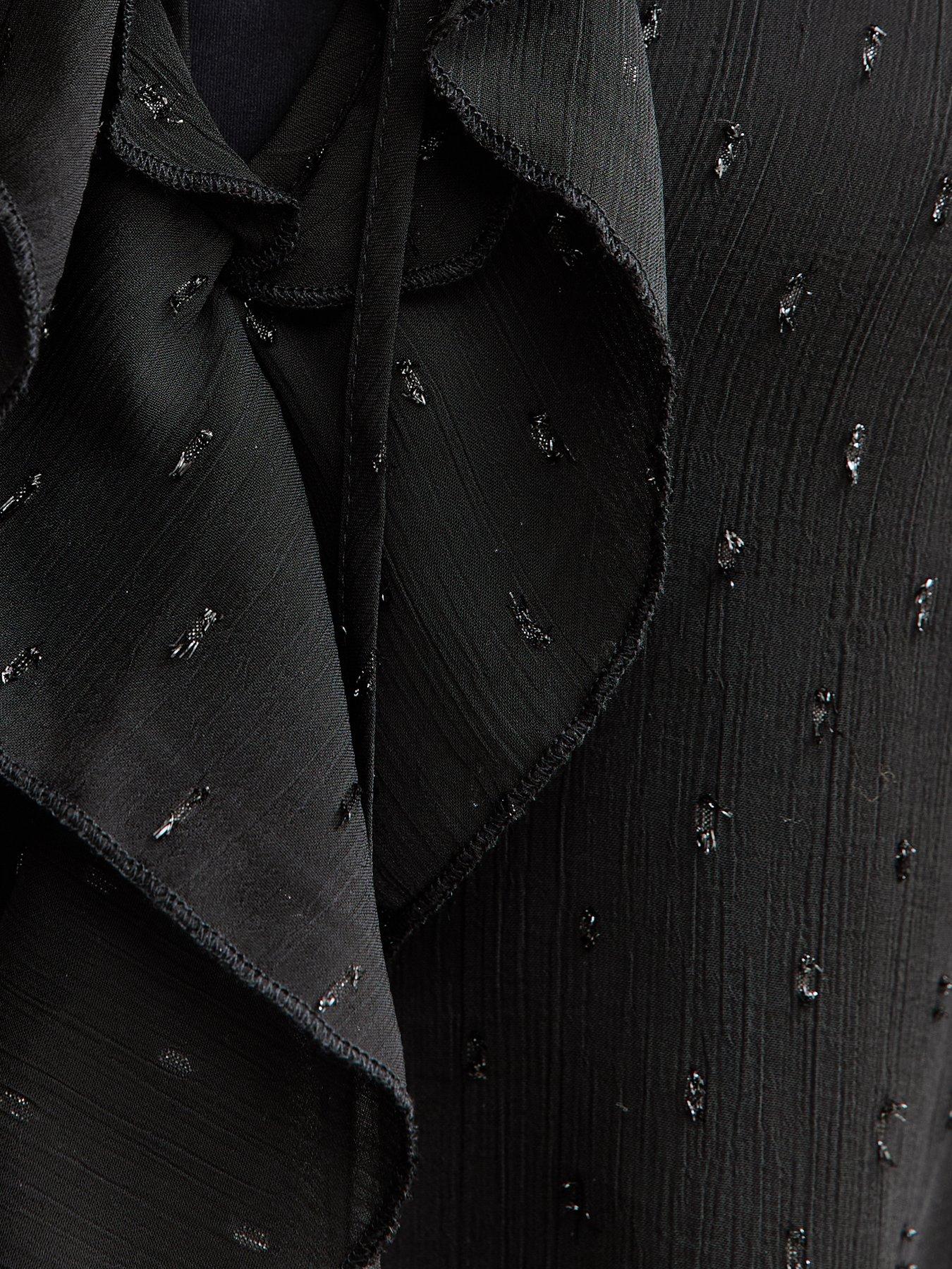 new-look-black-metallic-spot-frilly-trimmed-blousedetail