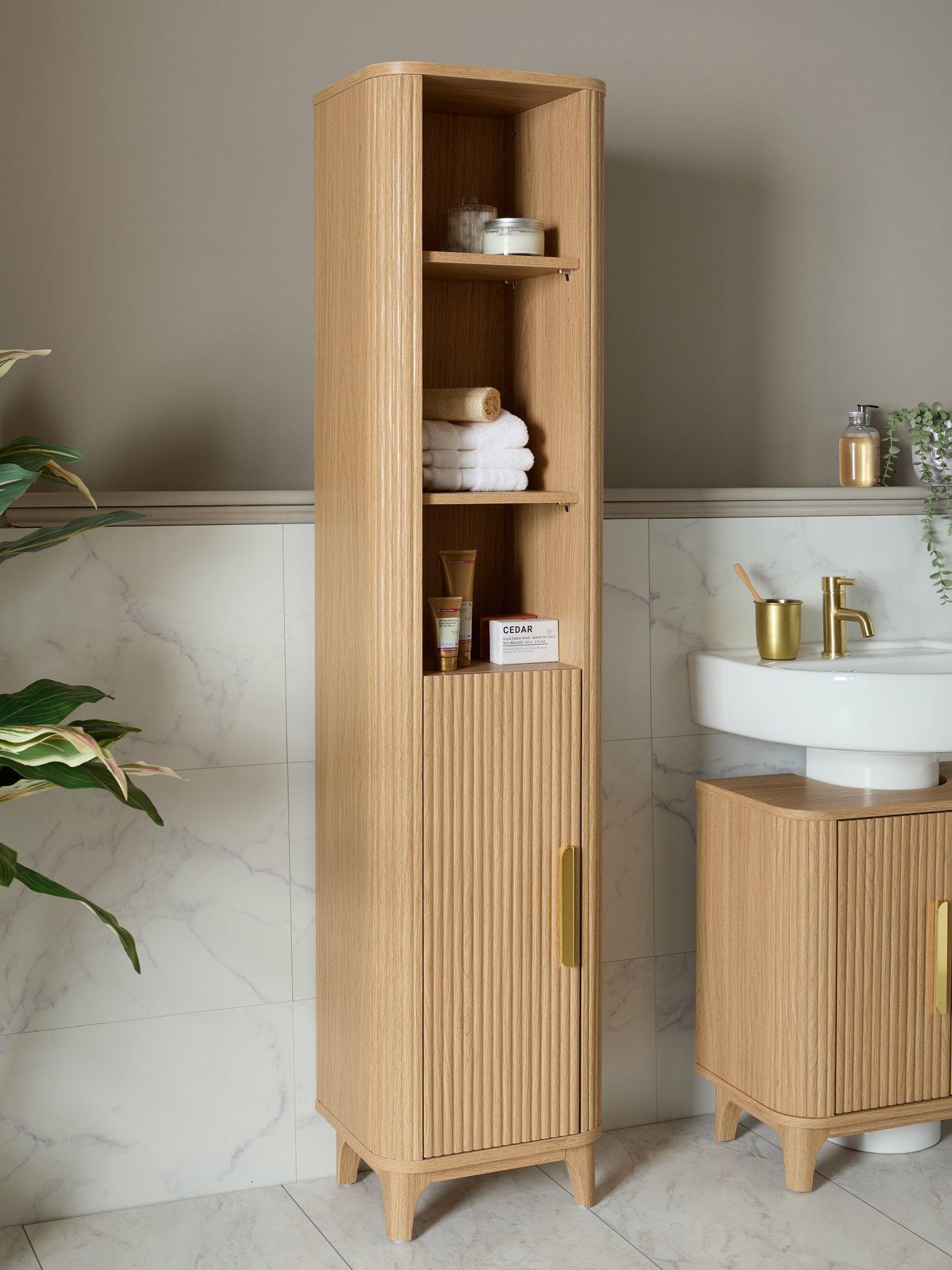 The Very Collection Carina Tall Bathroom Cabinet - Oak