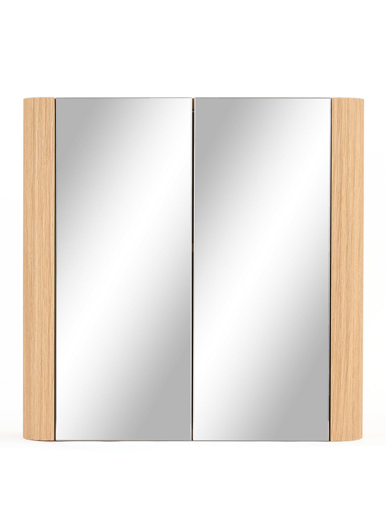 Image 2 of 6 of The Very Collection Carina Mirrored Bathroom&nbsp;Wall Cabinet - Oak - FSC&reg; Certified