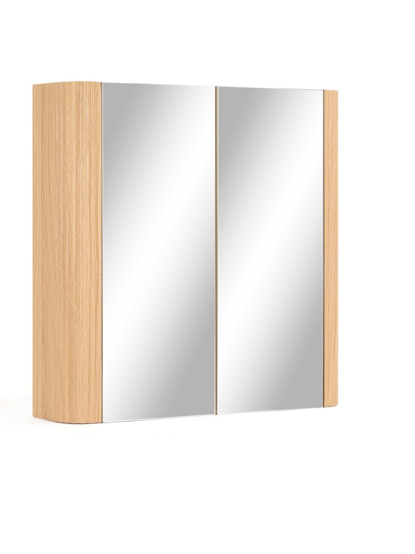 Image 4 of 6 of The Very Collection Carina Mirrored Bathroom&nbsp;Wall Cabinet - Oak - FSC&reg; Certified