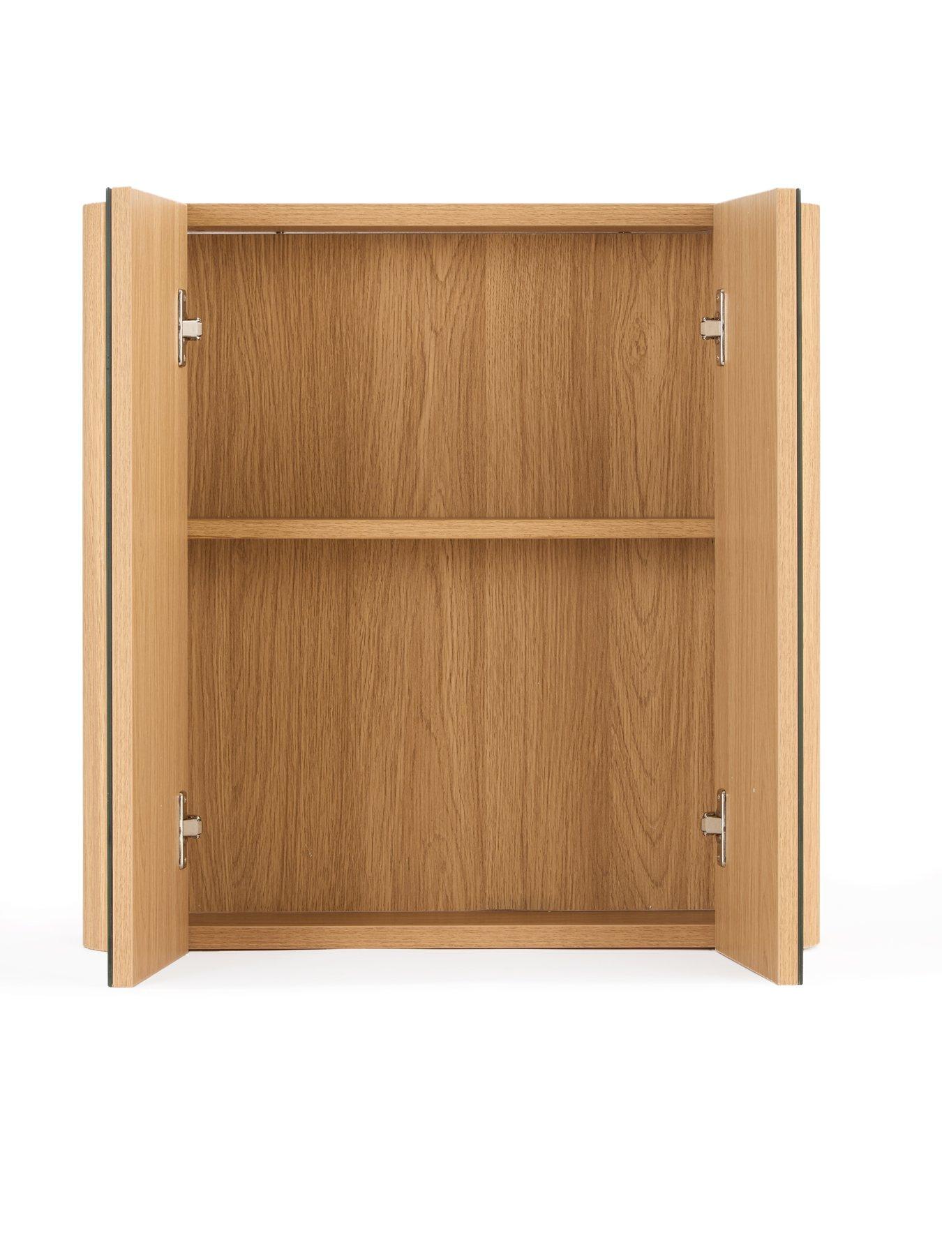 Image 5 of 6 of The Very Collection Carina Mirrored Bathroom&nbsp;Wall Cabinet - Oak - FSC&reg; Certified