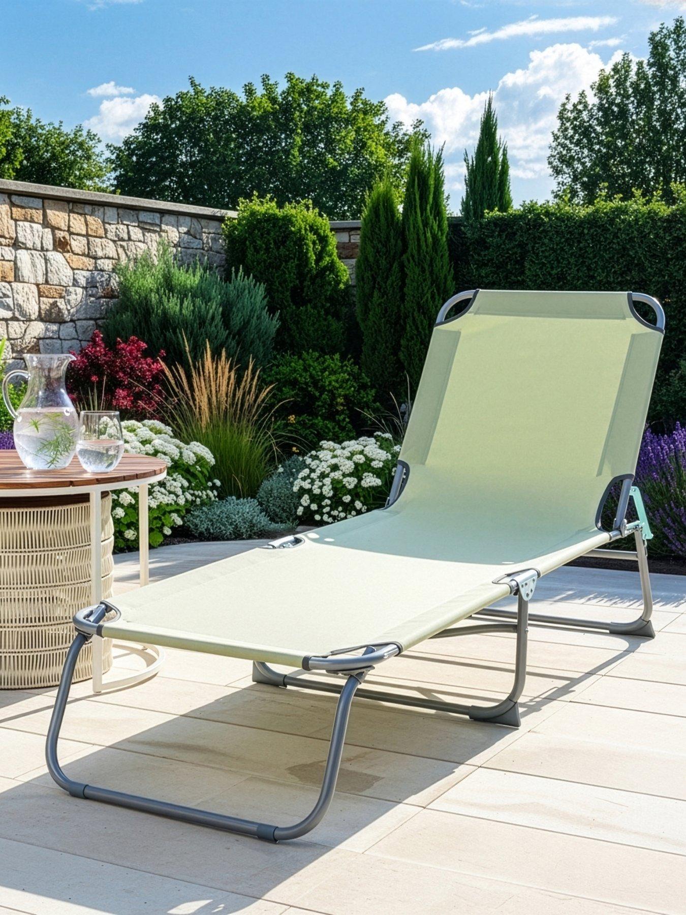 Image 1 of 7 of The Very Collection Hawaii Sunlounger- Green