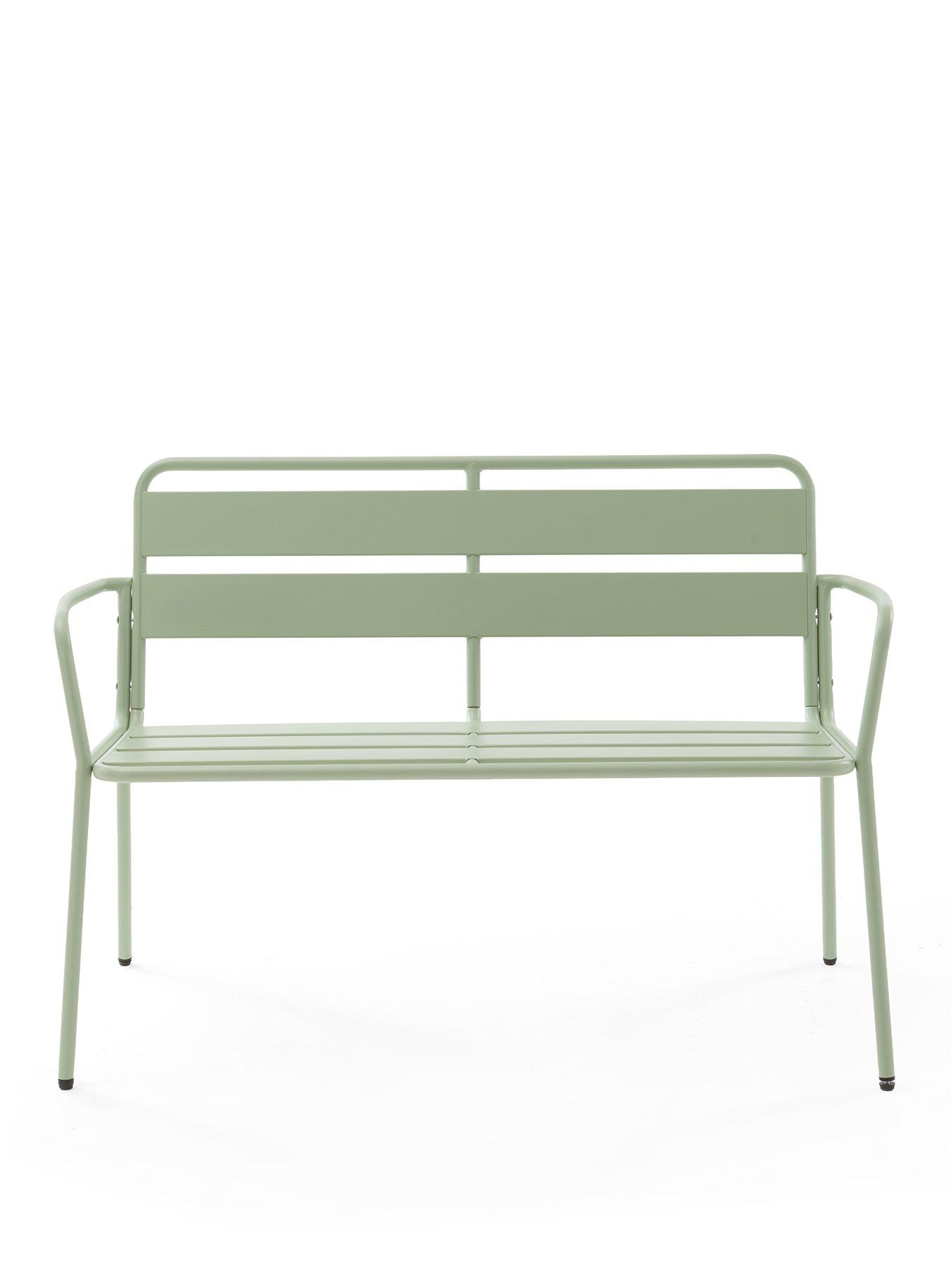the-very-collection-metal-bench--greenstillFront
