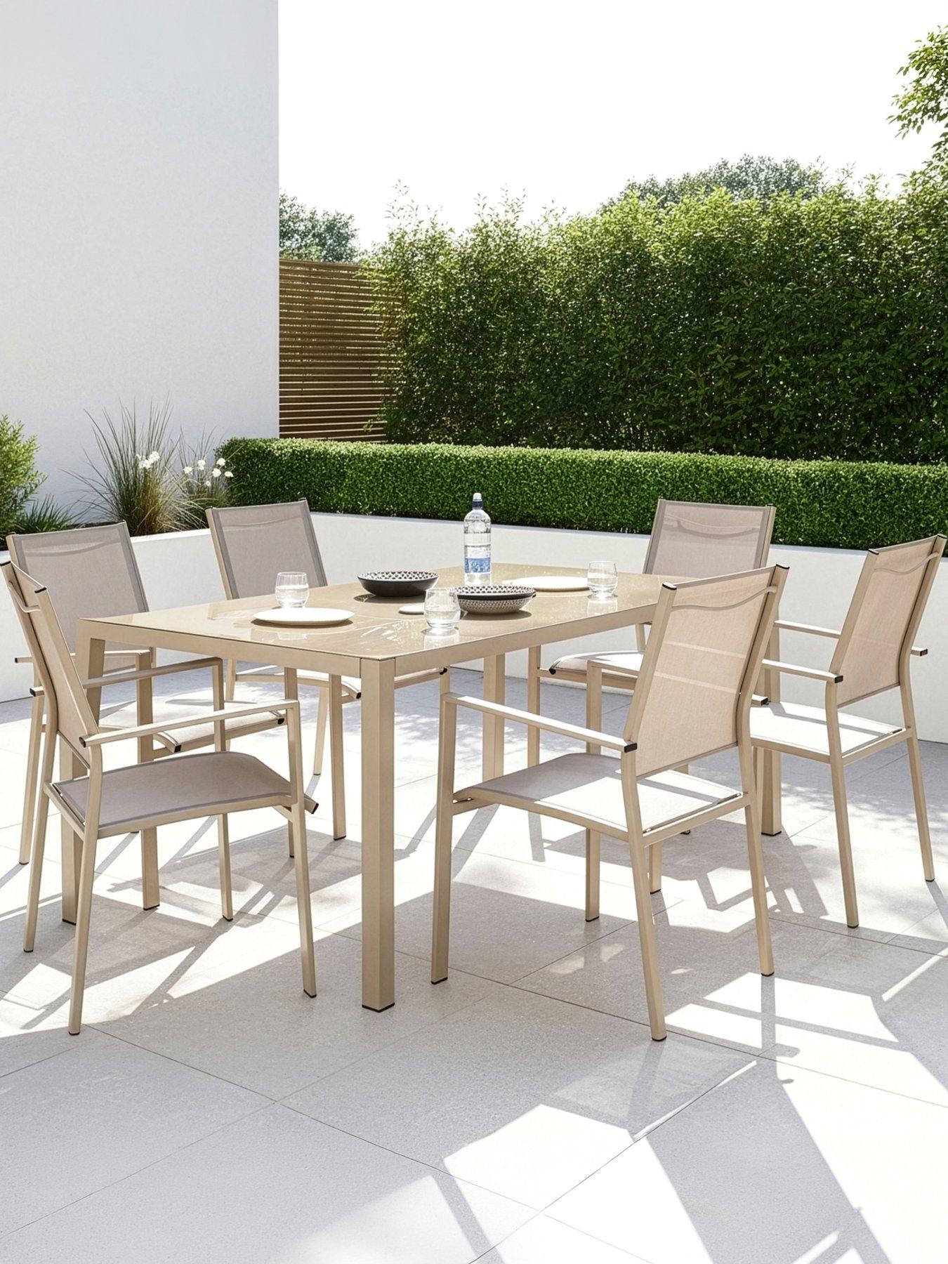Image 1 of 6 of The Very Collection Palermo Textilene 6-Seater&nbsp;Dining Set