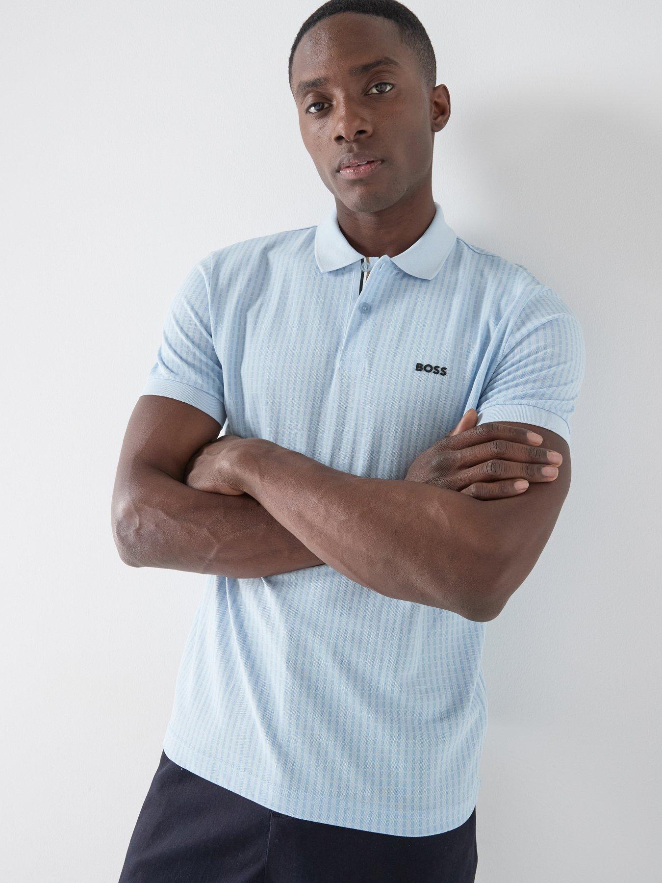 Image 1 of 4 of BOSS Mens Golf Birdie 3 Polo Shirt - Blue